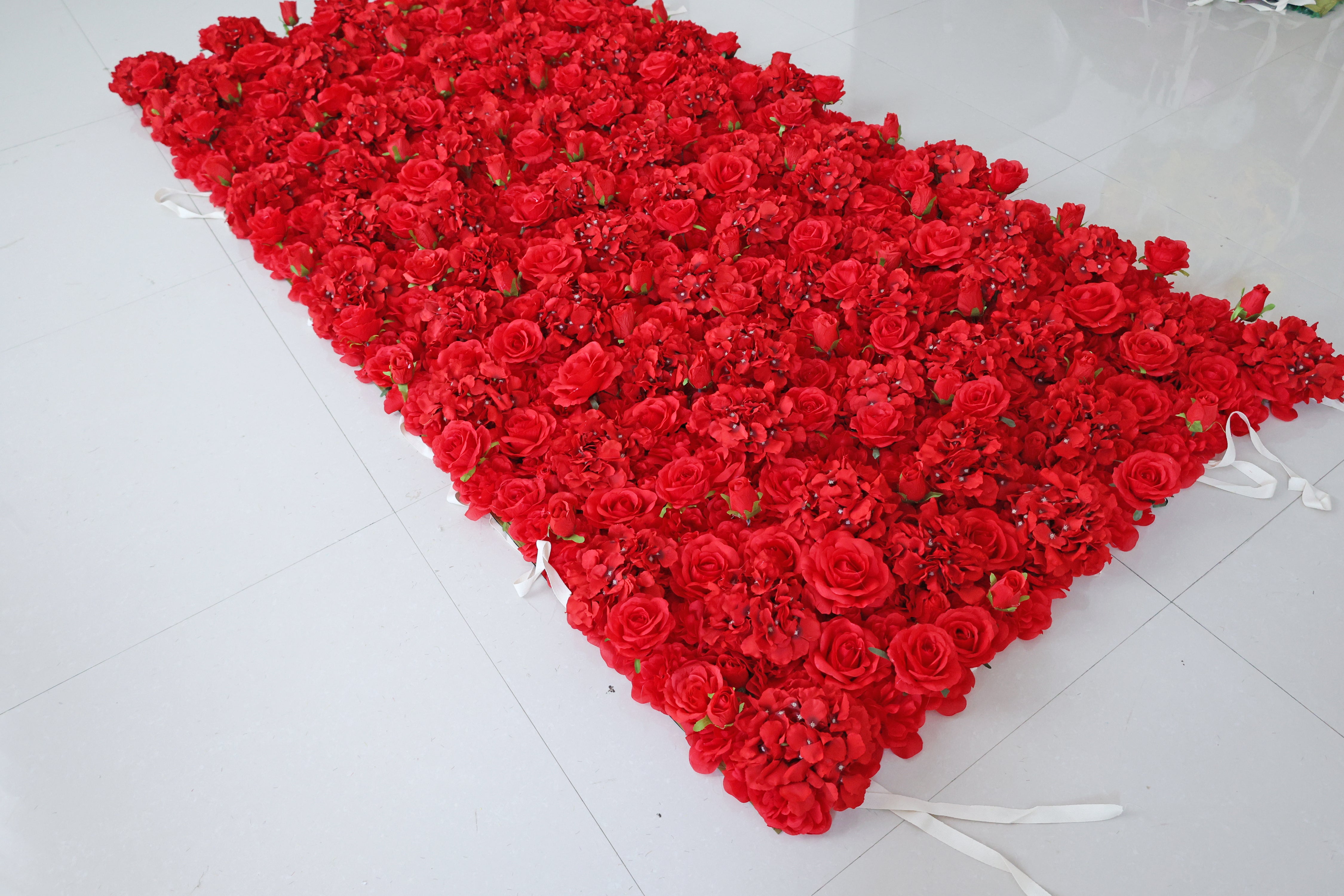 3D Red Rose Roll-Up Flower Wall Backdrop for Wedding & Party Celebration Decor VF-157-3