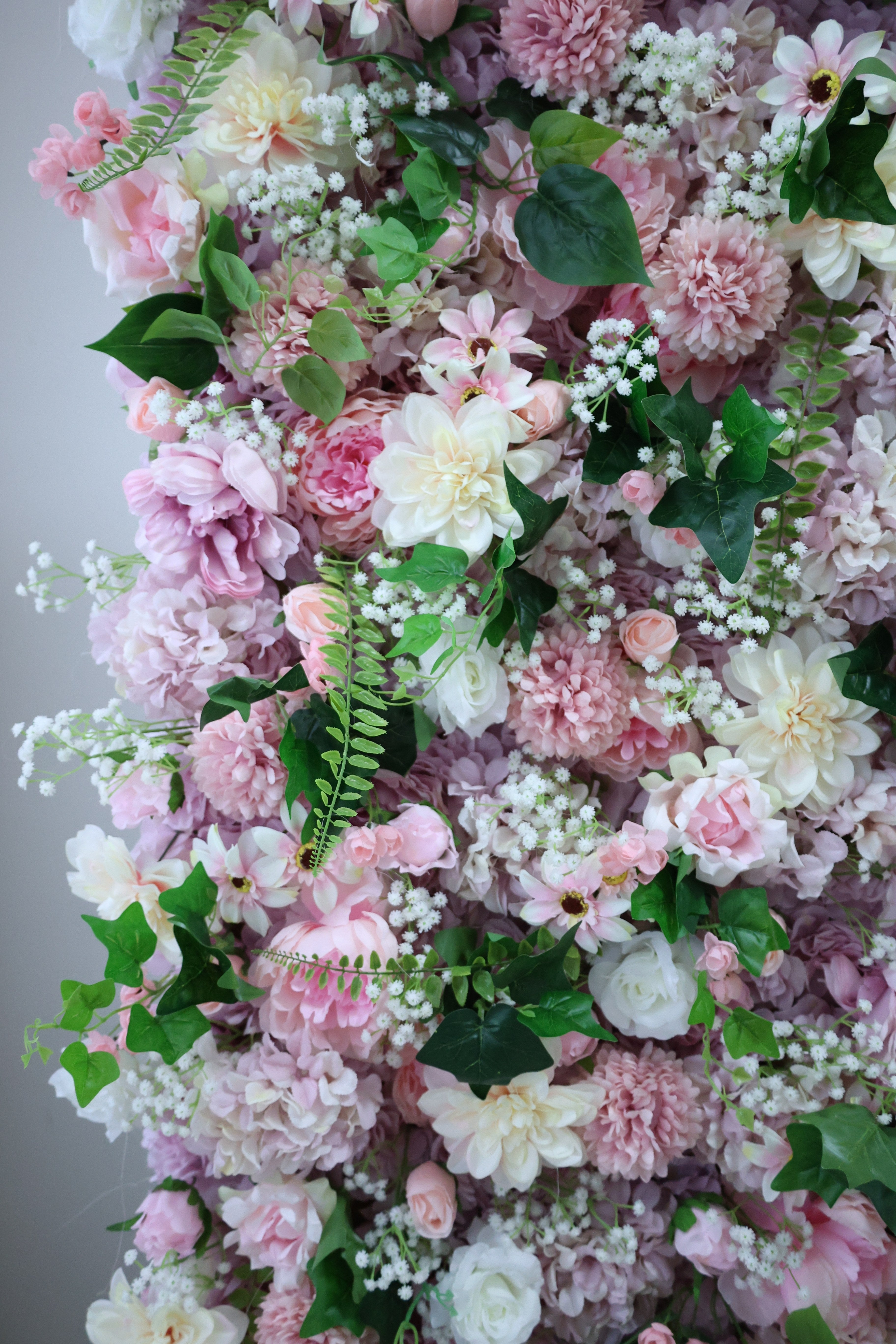 Valar Flower Roll Up Stoff Künstliche lila Blumenwand Hochzeitskulisse, florale Partydekoration, Eventfotografie-VF-192 