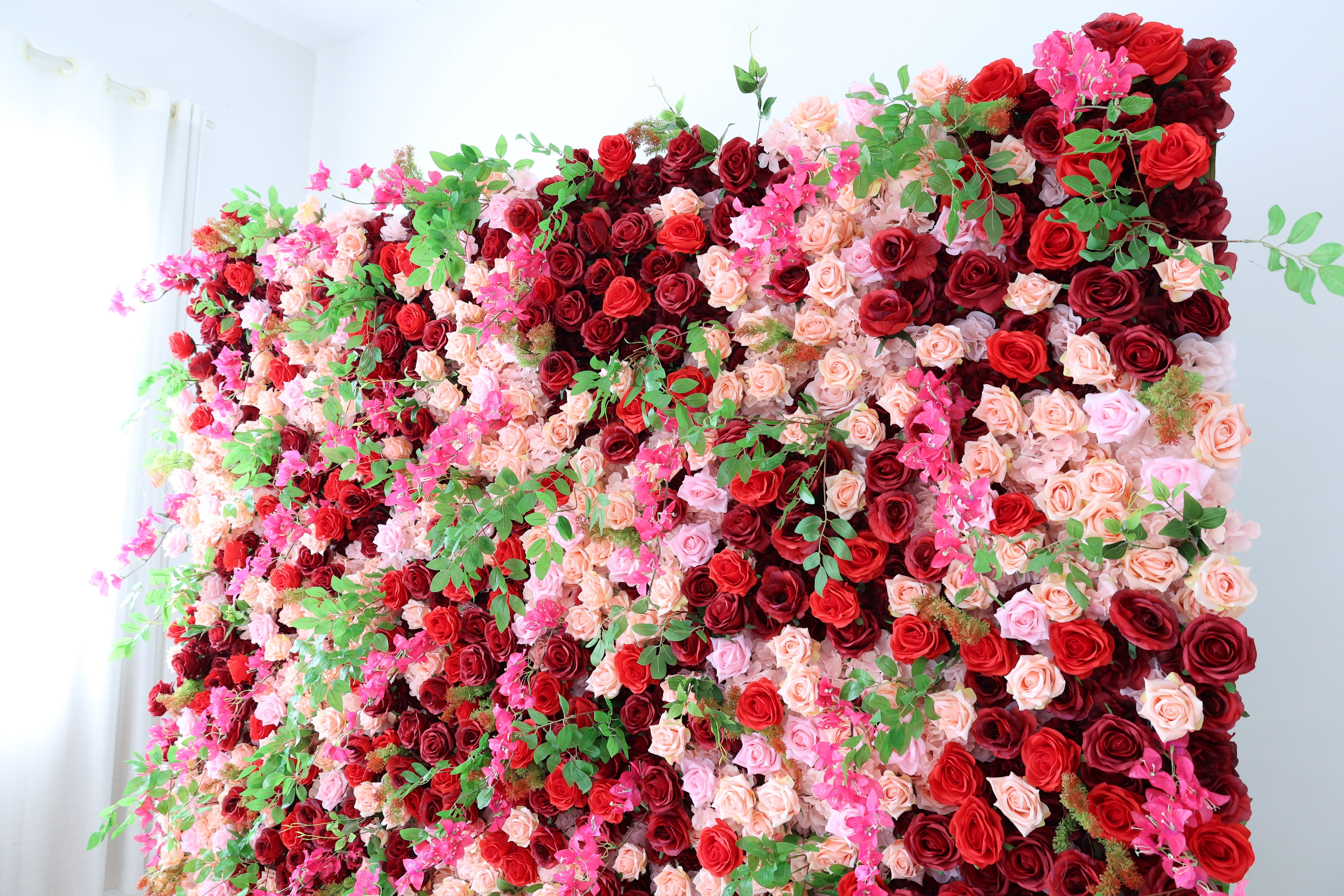 Valar Flower Roll Up Stoff, künstliches, leuchtend grünes Gras, Wand, Hochzeitskulisse, florale Partydekoration, Eventfotografie-VF-426 