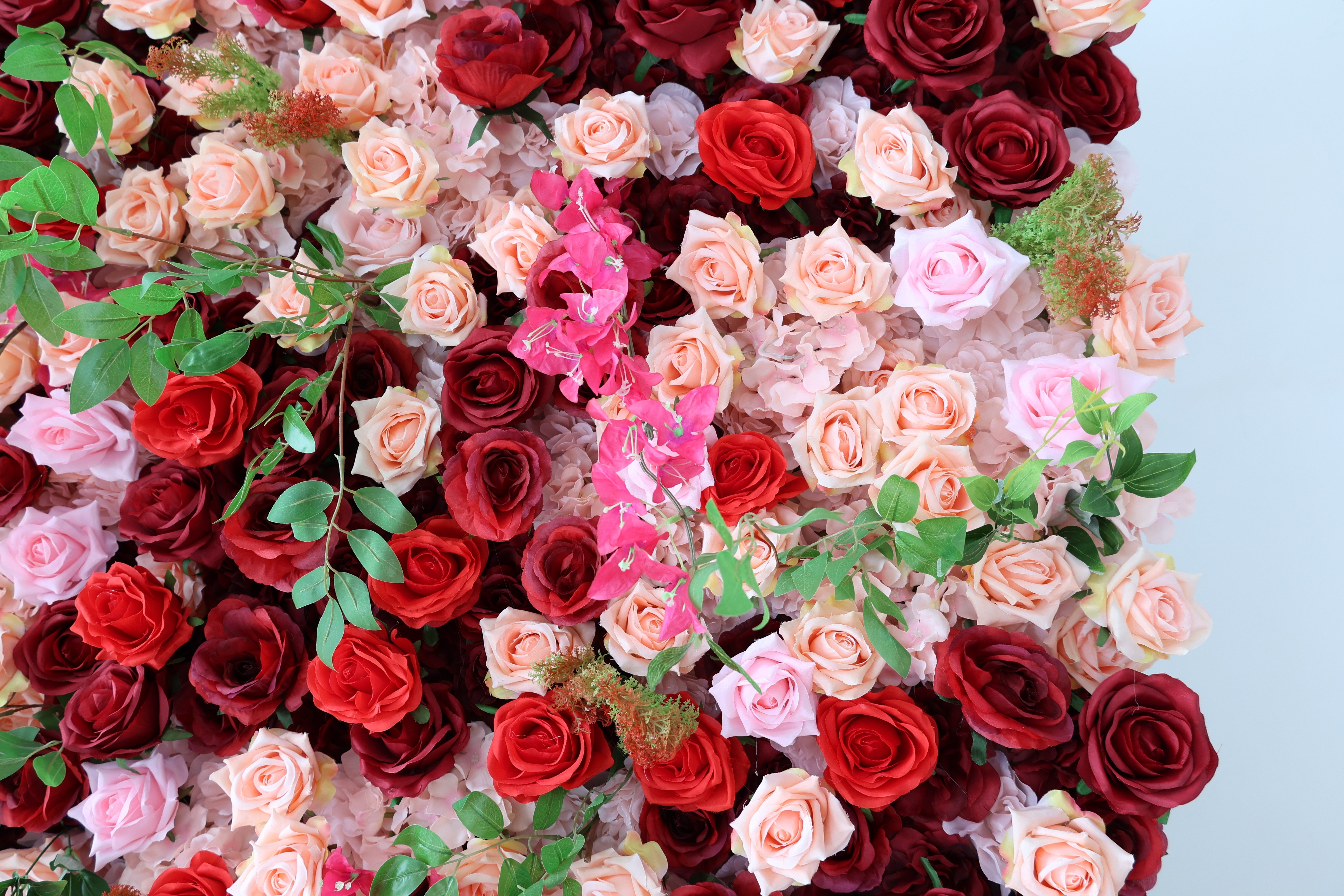 Valar Flower Roll Up Stoff, künstliches, leuchtend grünes Gras, Wand, Hochzeitskulisse, florale Partydekoration, Eventfotografie-VF-426 