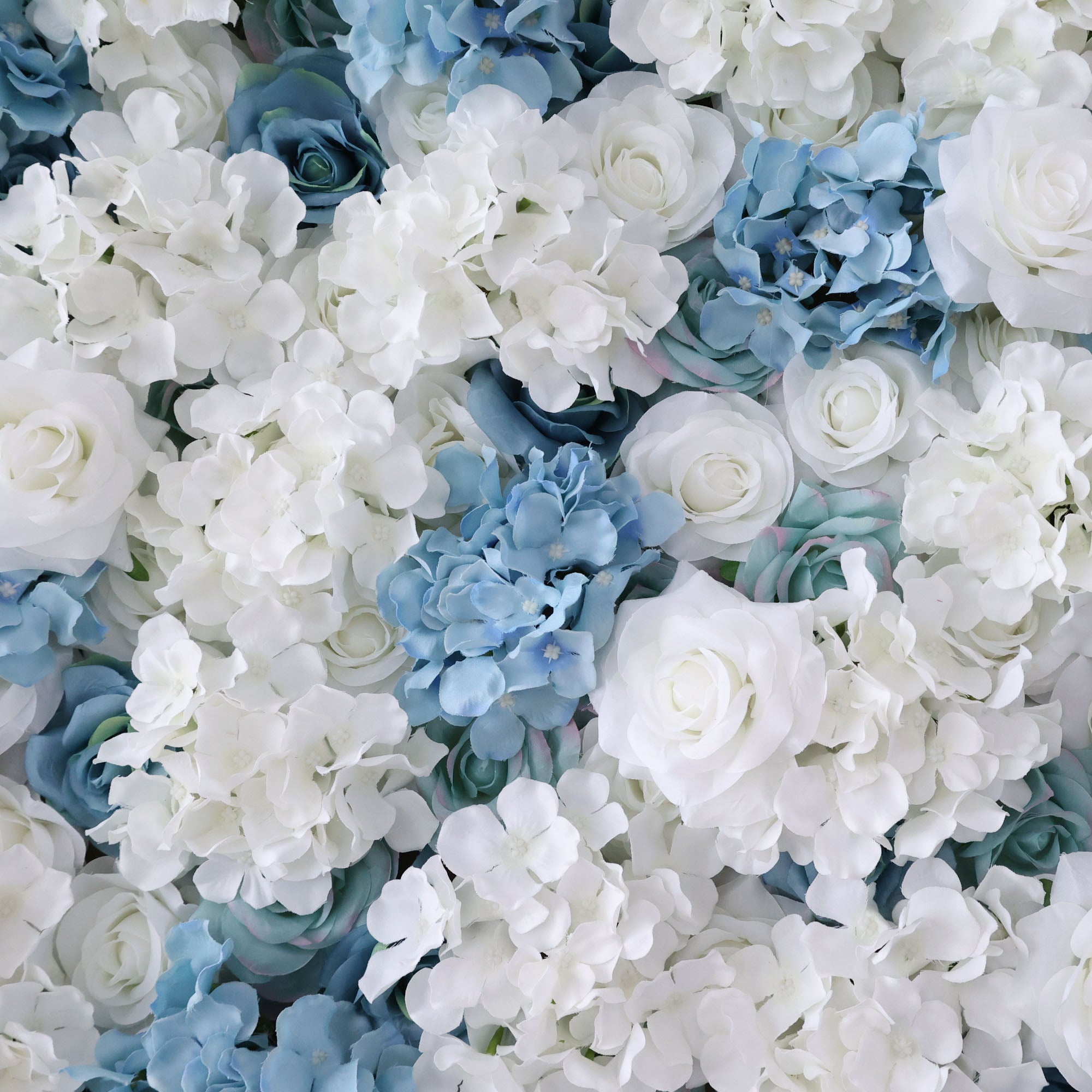 ValarFlower Blue & White Floral Extravaganza Wall: A Serene, Elegant Masterpiece for Timeless Celebrations VF-555
