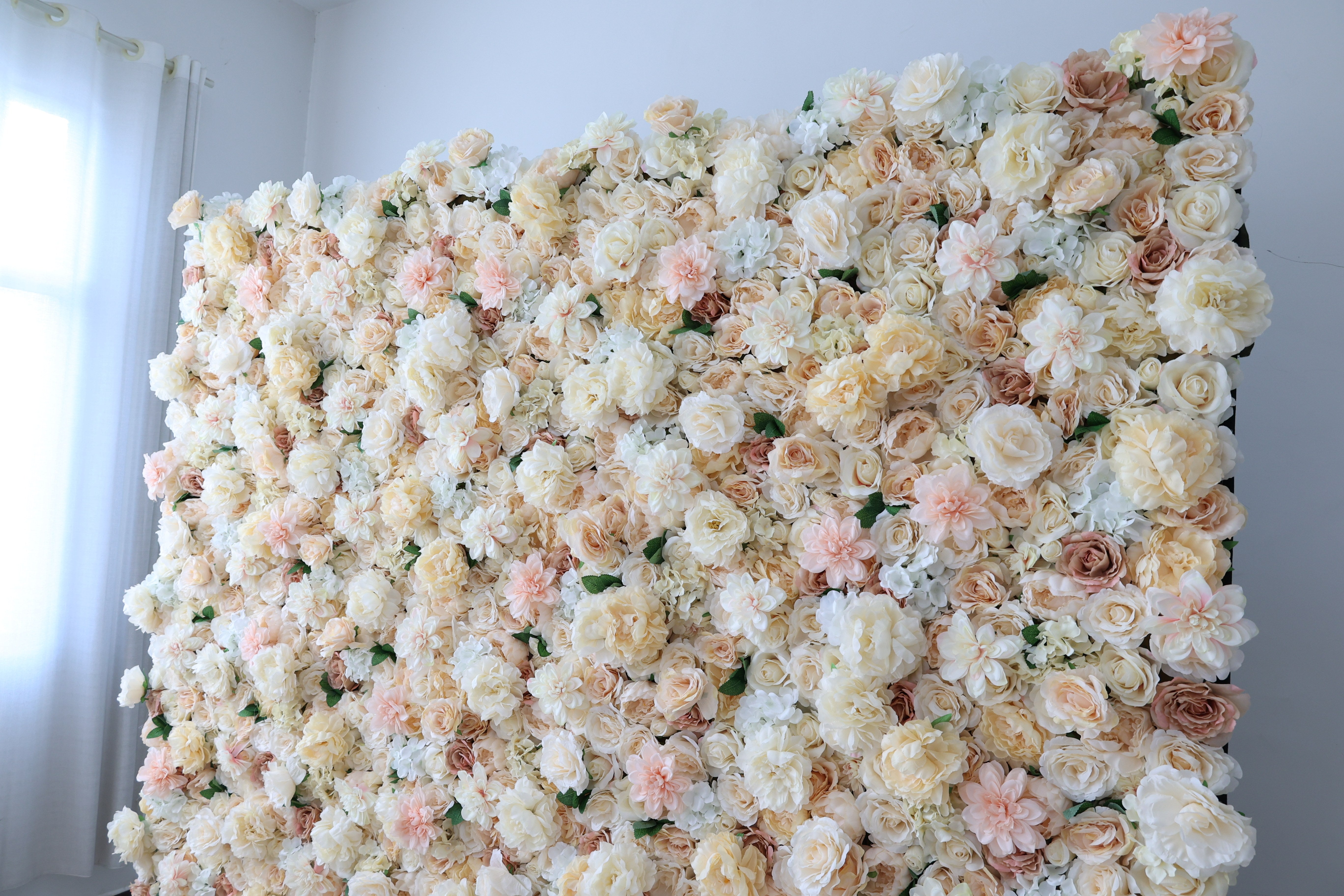 Valar Flower Roll Up Stoff, künstliches, leuchtend grünes Gras, Wand, Hochzeitskulisse, florale Partydekoration, Eventfotografie-VF-426 