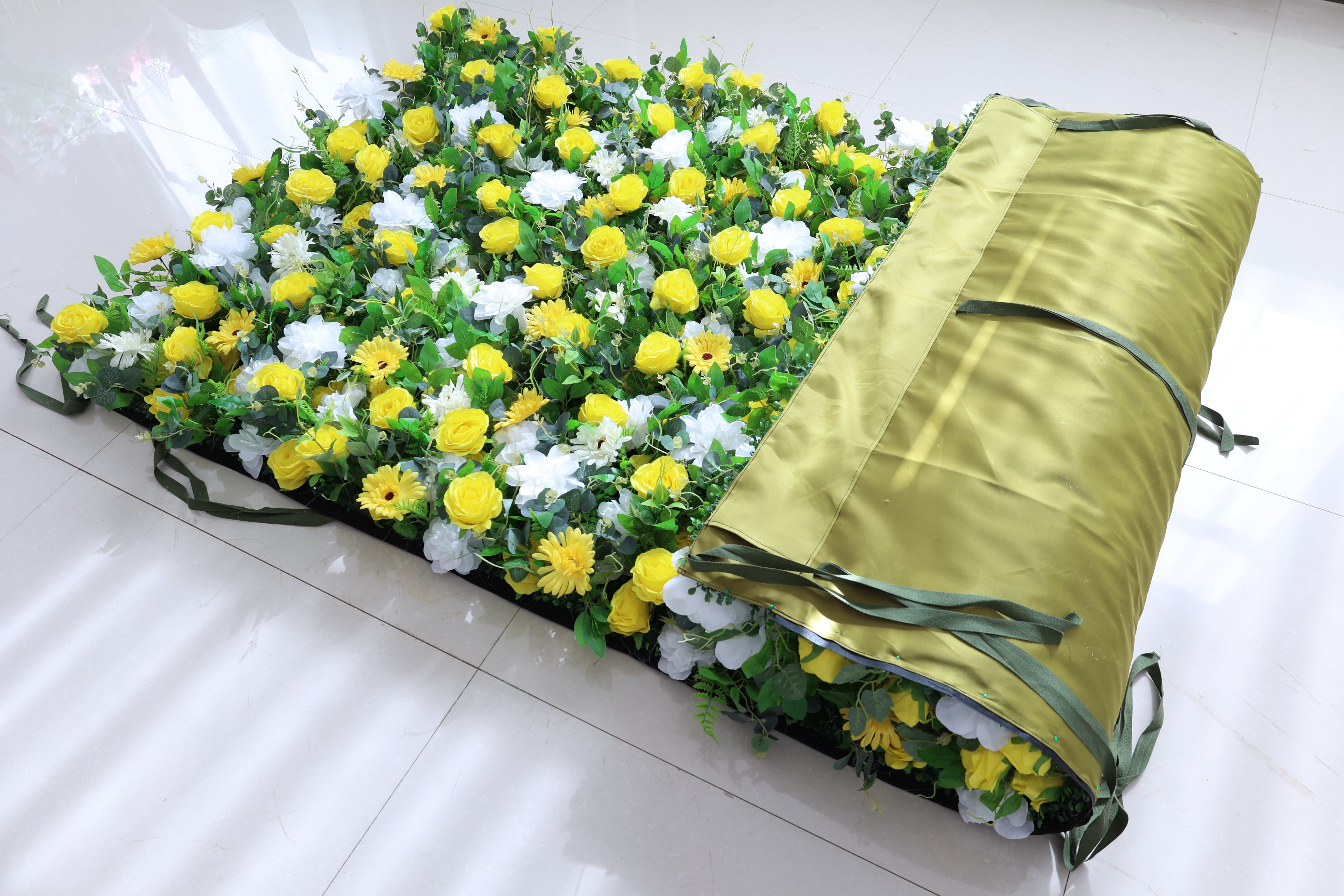 Valar Flower Roll Up Stoff, künstliches, leuchtend grünes Gras, Wand, Hochzeitskulisse, florale Partydekoration, Eventfotografie-VF-426 