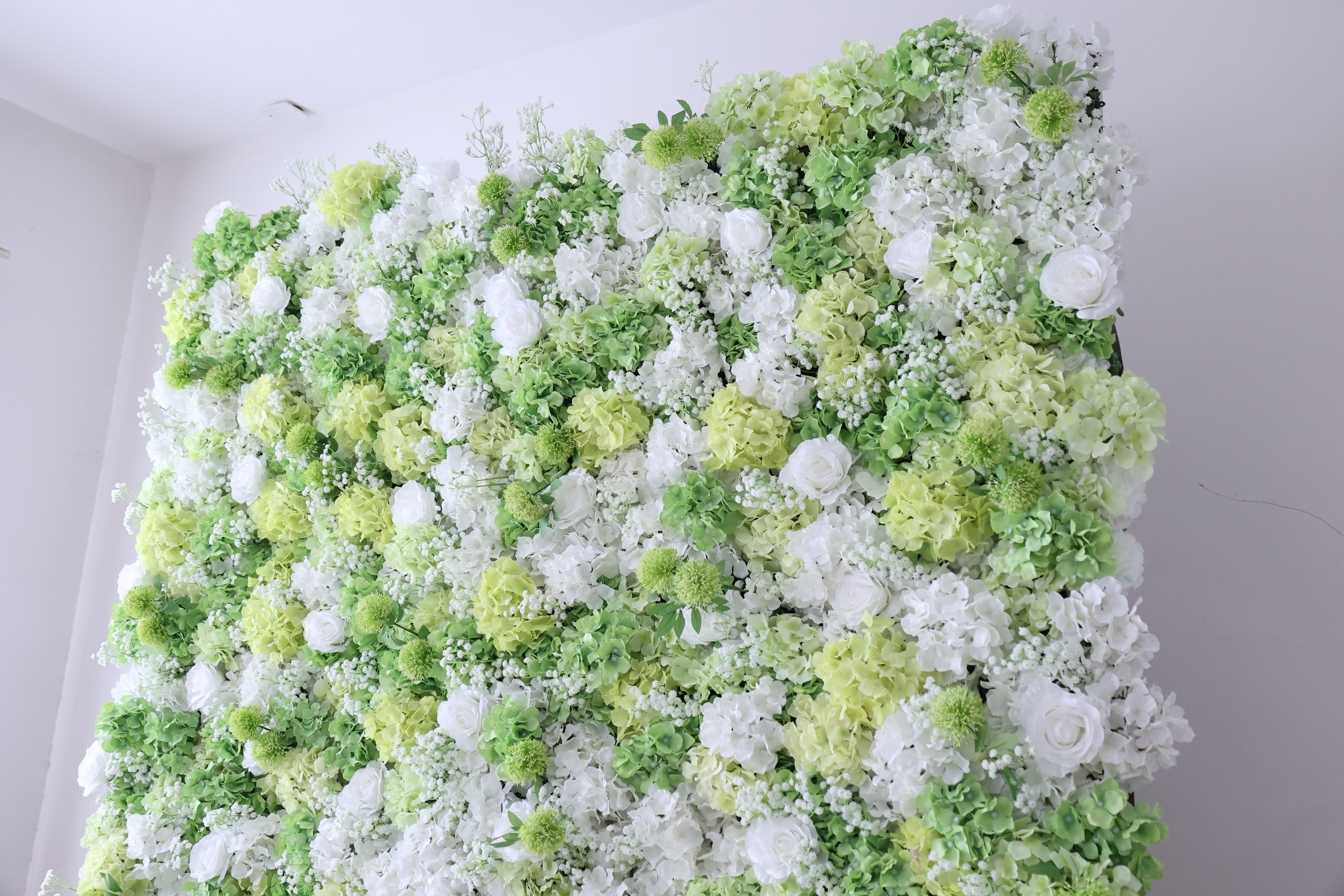 Valar Flower Roll Up Stoff Künstliche Blumenwand Hochzeitshintergrund, florale Partydekoration, Eventfotografie-VF-374 