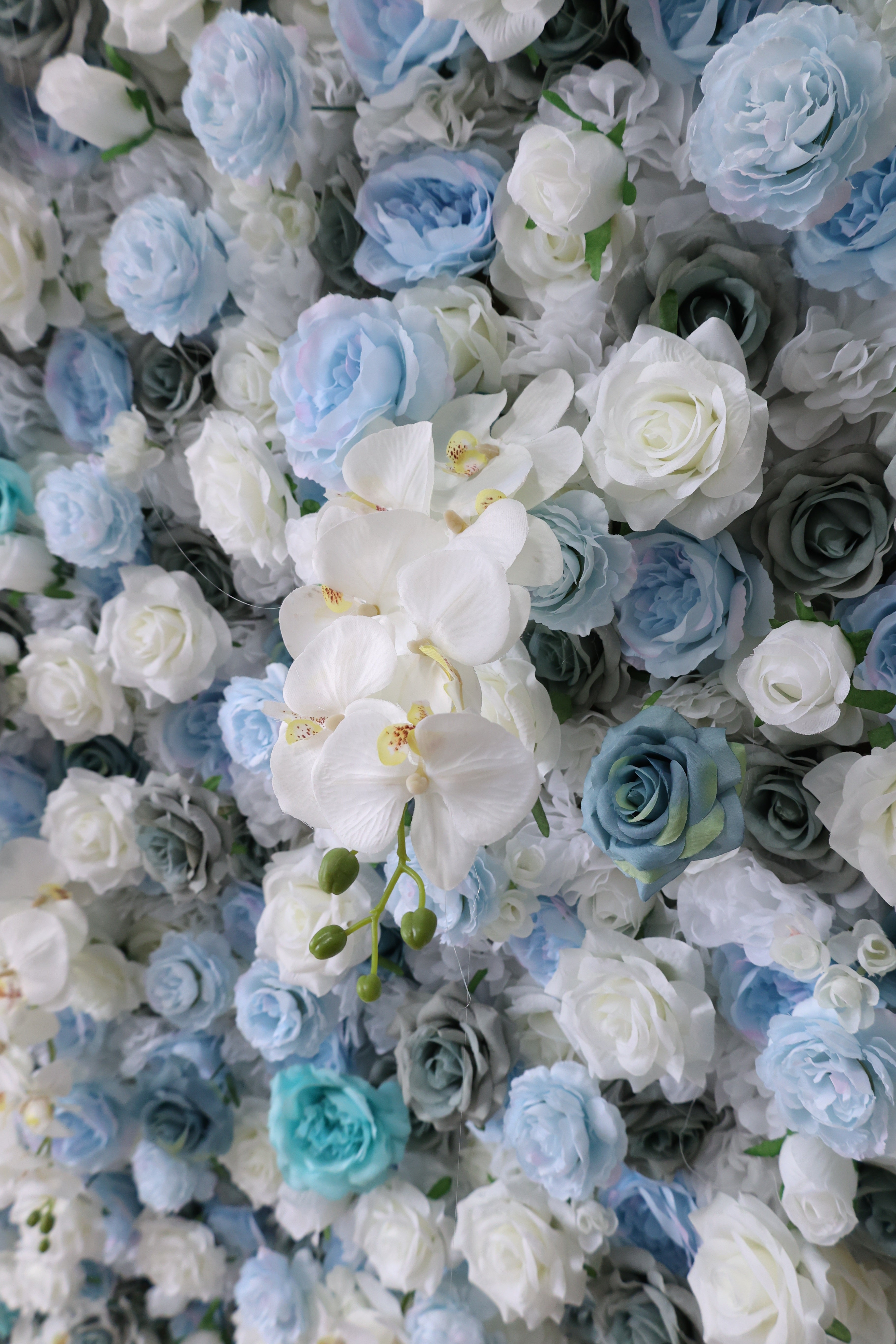 Valar Flower Roll Up Stoff, künstliches, leuchtend grünes Gras, Wand, Hochzeitskulisse, florale Partydekoration, Eventfotografie-VF-426 
