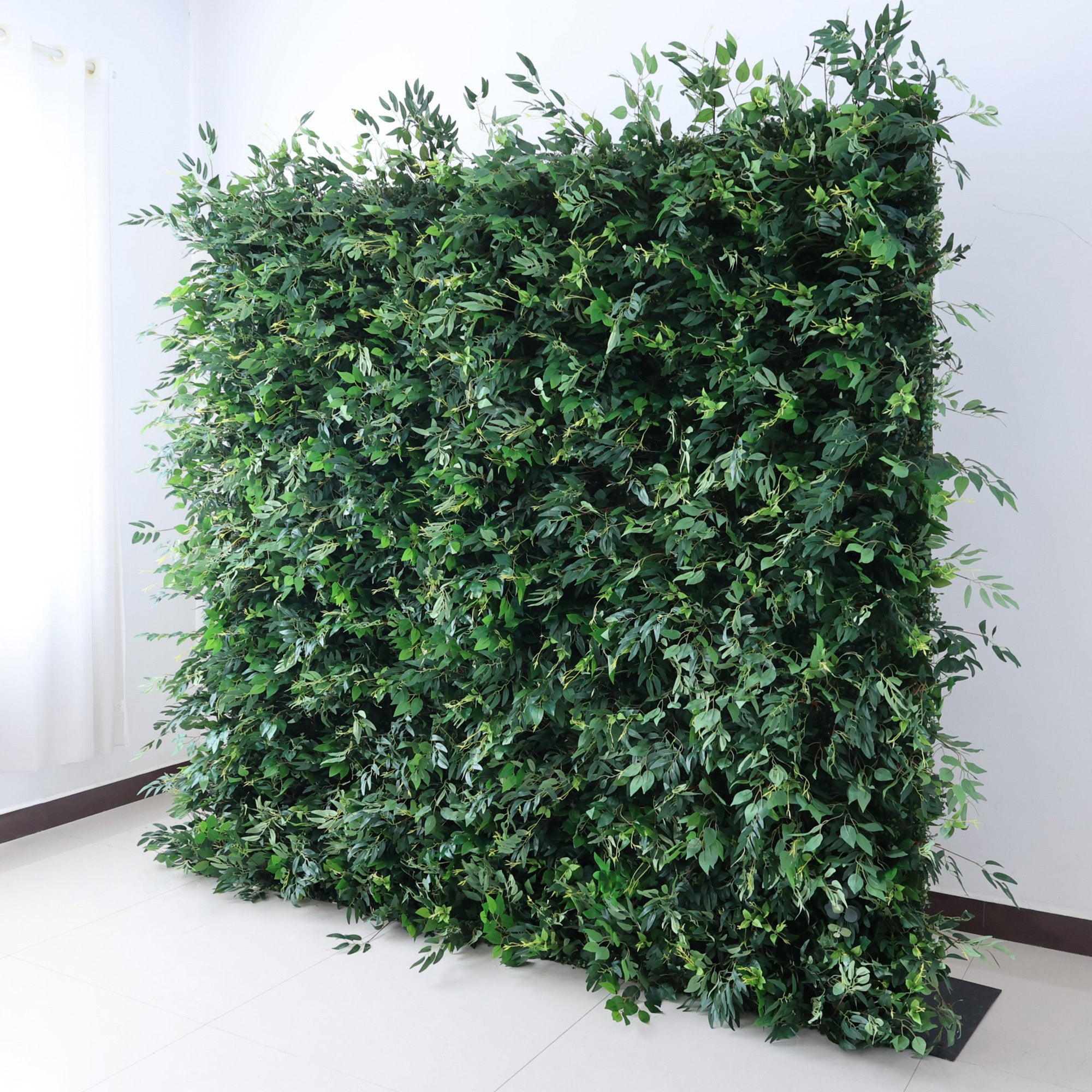 ValarFlower Lush Green Foliage Extravaganza Plant Wall: A Verdant Sanctuary for Nature-Inspired Events -VF-505