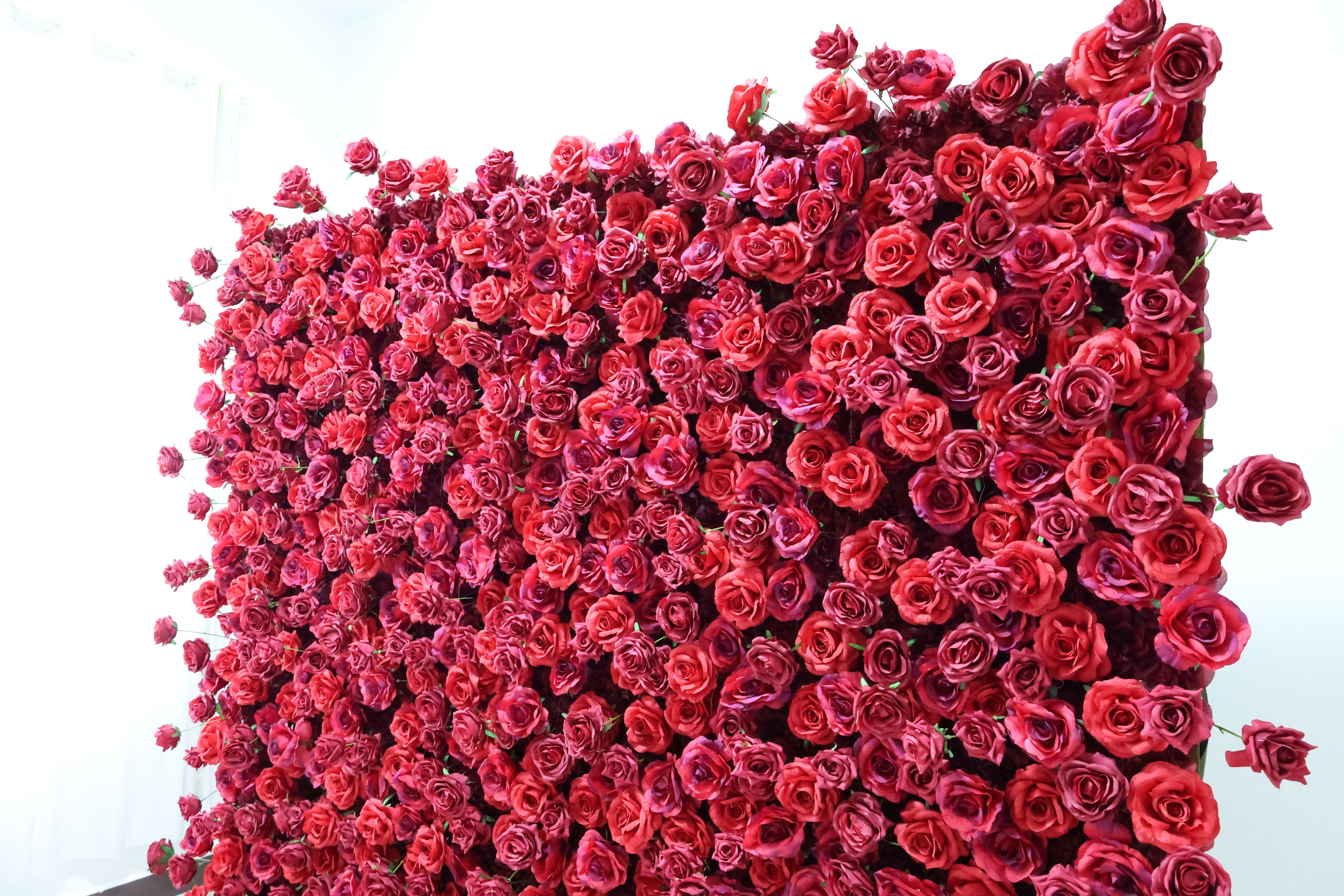 Valar Flower Roll Up Stoff, künstliches, leuchtend grünes Gras, Wand, Hochzeitskulisse, florale Partydekoration, Eventfotografie-VF-426 