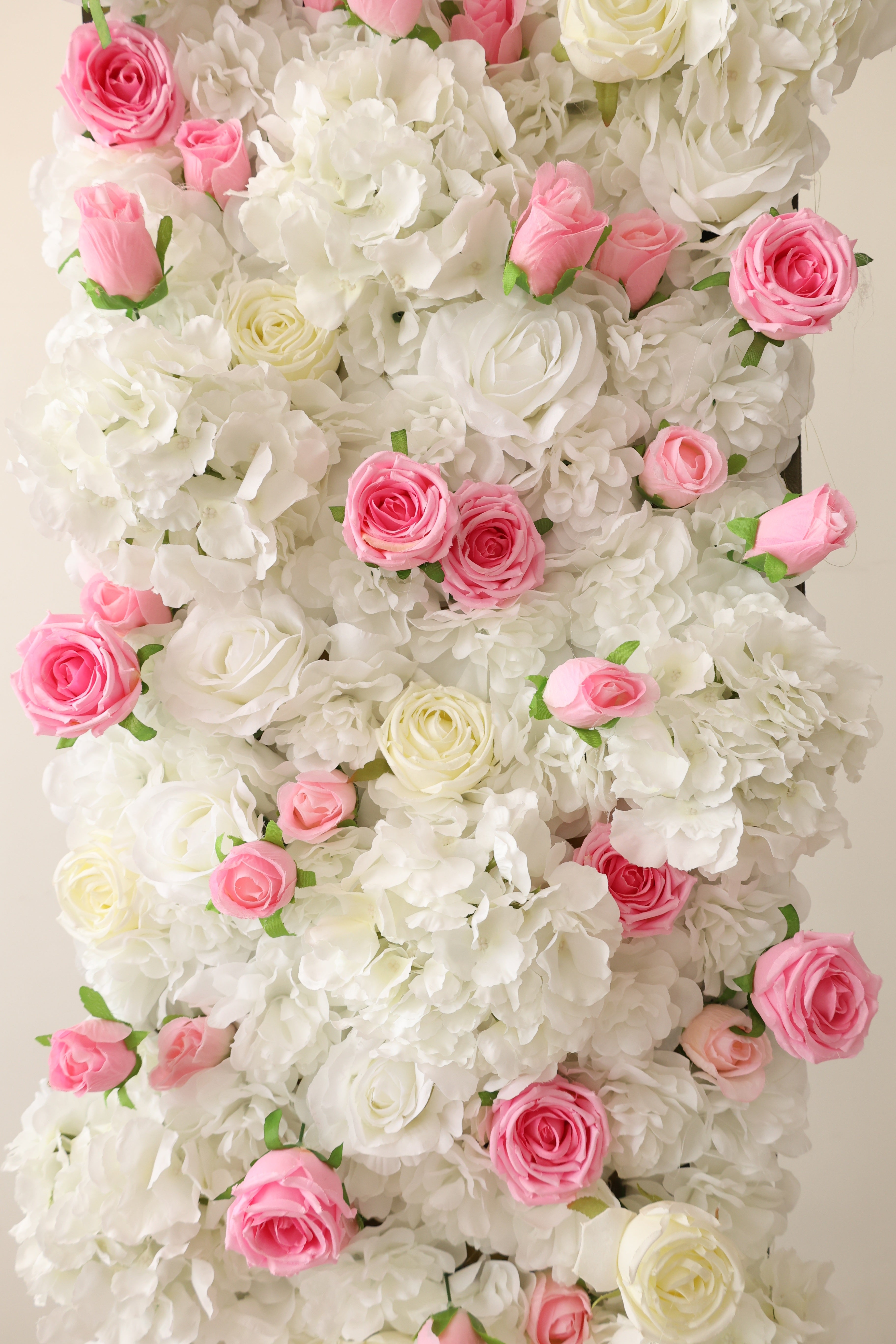 ValarFlower White and Pink Flower Wall Backdrop for Wedding Ceremony and Event Decor VF-700
