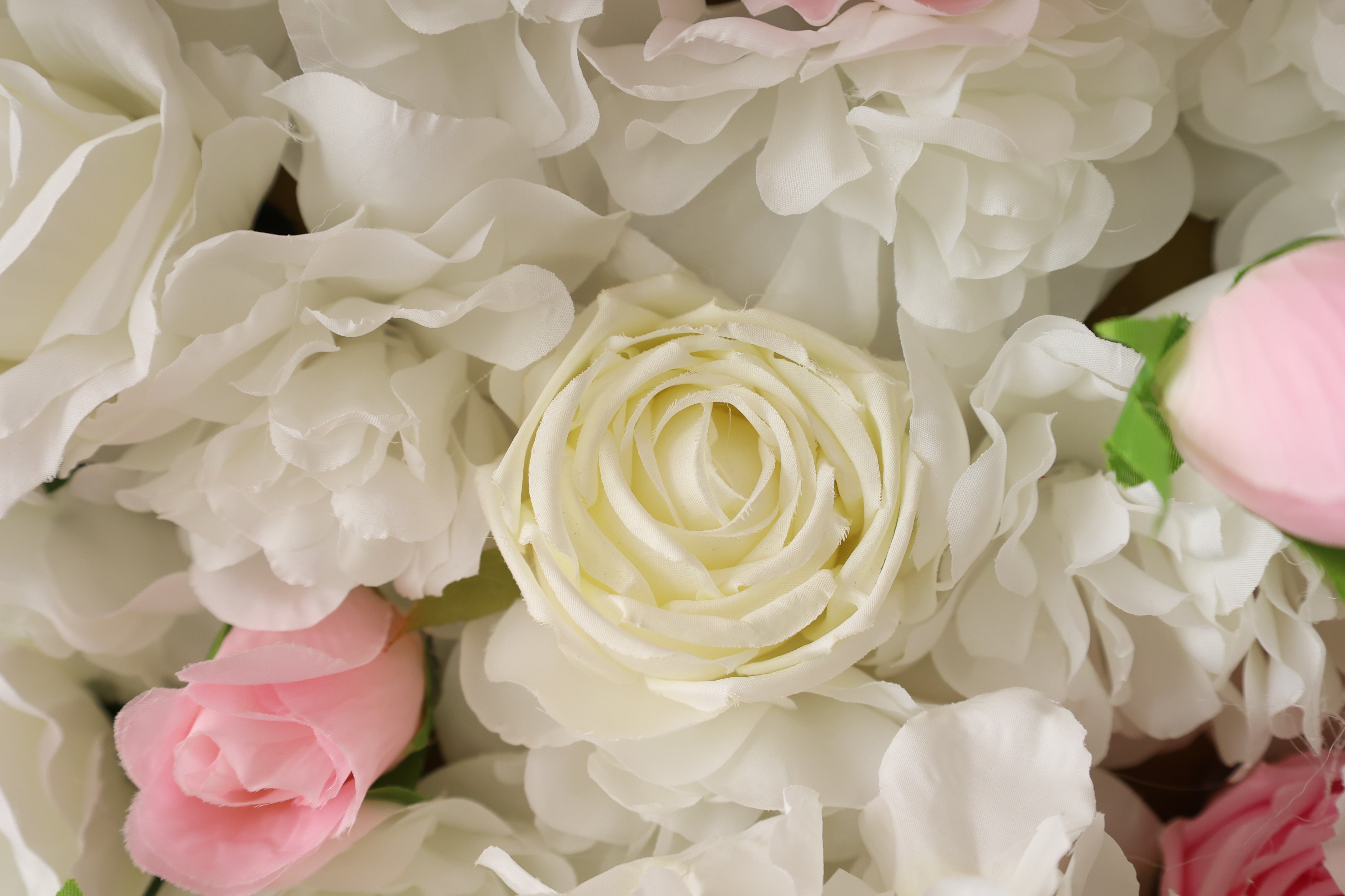 ValarFlower White and Pink Flower Wall Backdrop for Wedding Ceremony and Event Decor VF-700