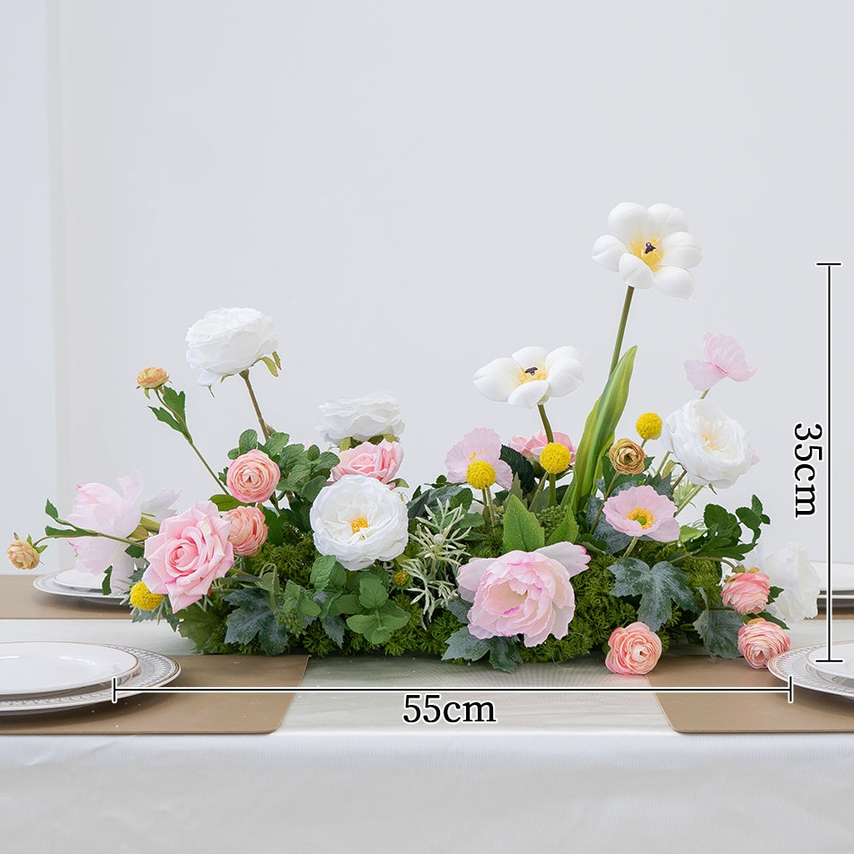 Elegante runde Tischdekorationen – Künstliche Blumenarrangements für Hochzeitsempfänge, Bankette oder Eventdekorationen TF-111