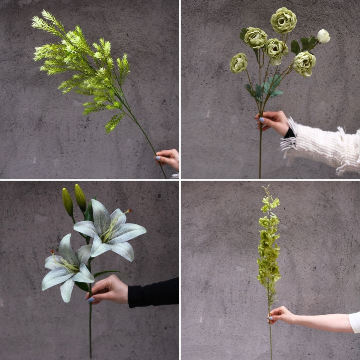 Minimalist Faux Floral Stem | Handmade Single Flower for Vase or Event