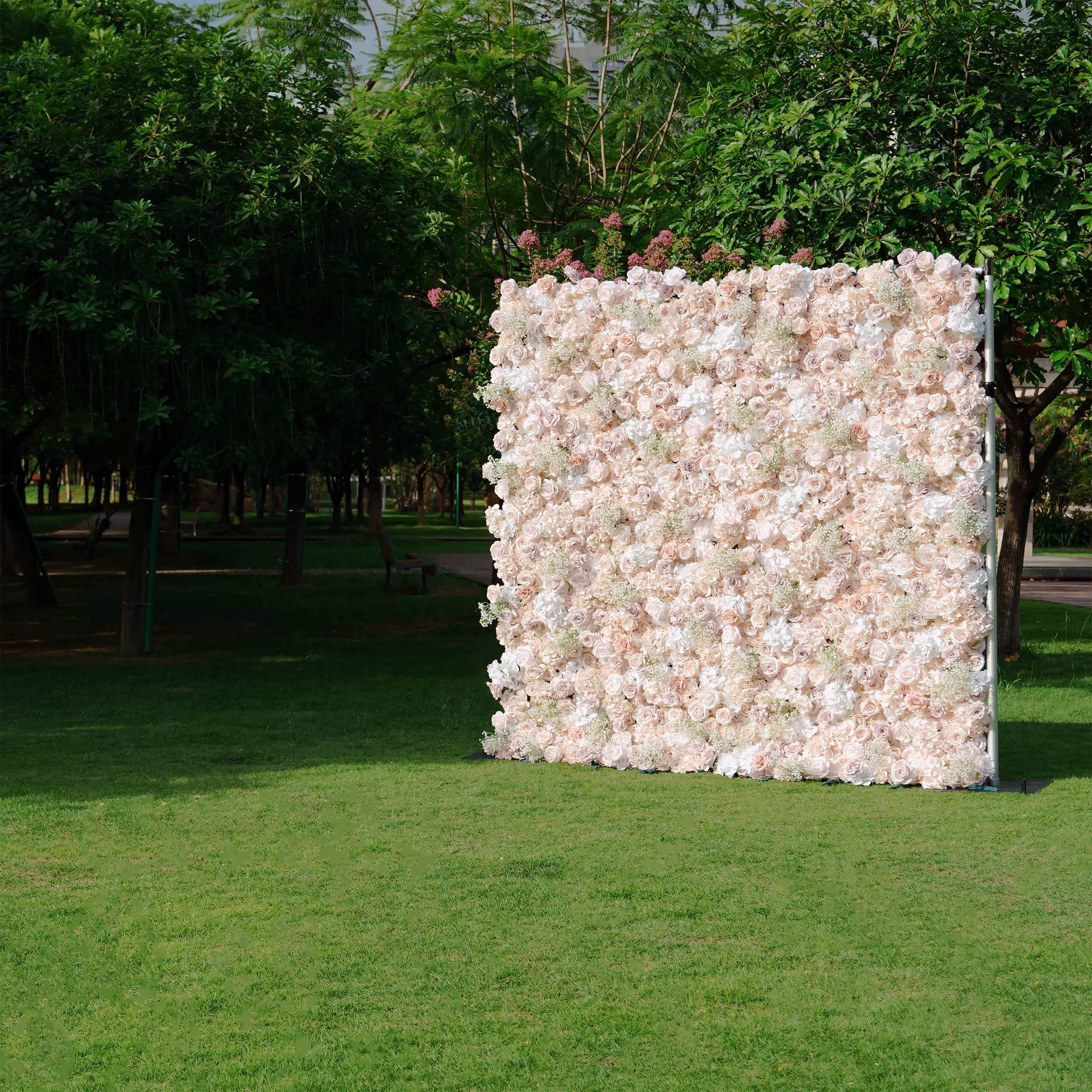 5D Roll up Artificial Flower Wall Wedding Backdrop Party Decoration