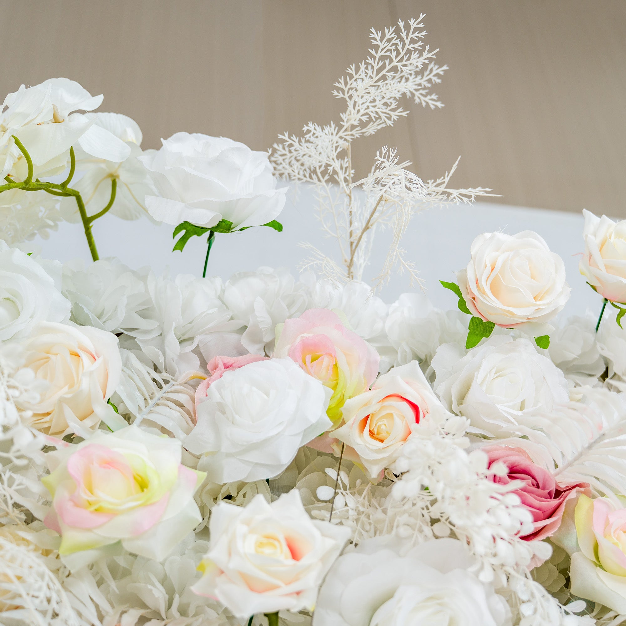 ValarFlower 3D Roll Up Artificial Flower Wall Backdrop For Wedding and Event Decoration VF-534