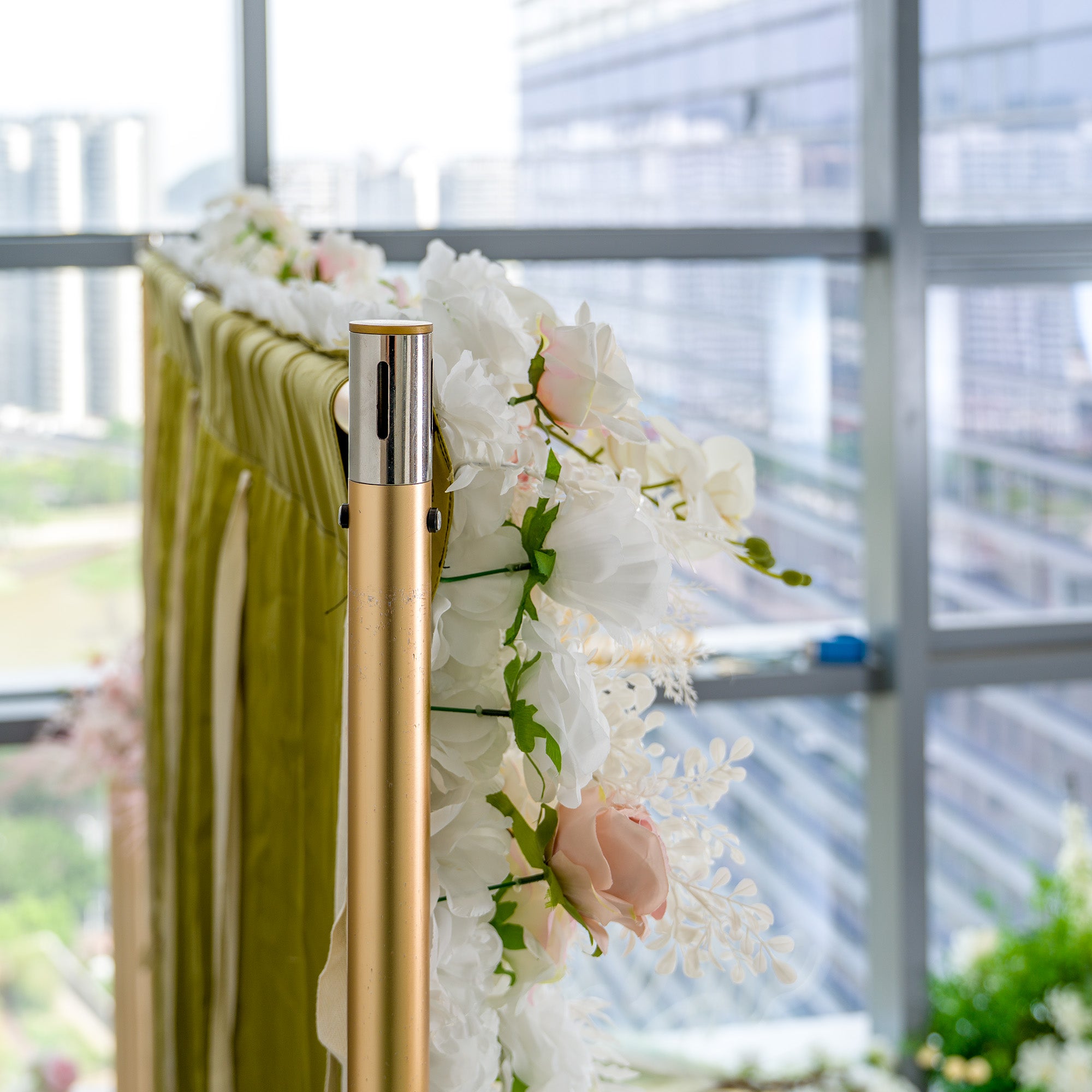 ValarFlower 3D Roll Up Artificial Flower Wall Backdrop For Wedding and Event Decoration VF-534