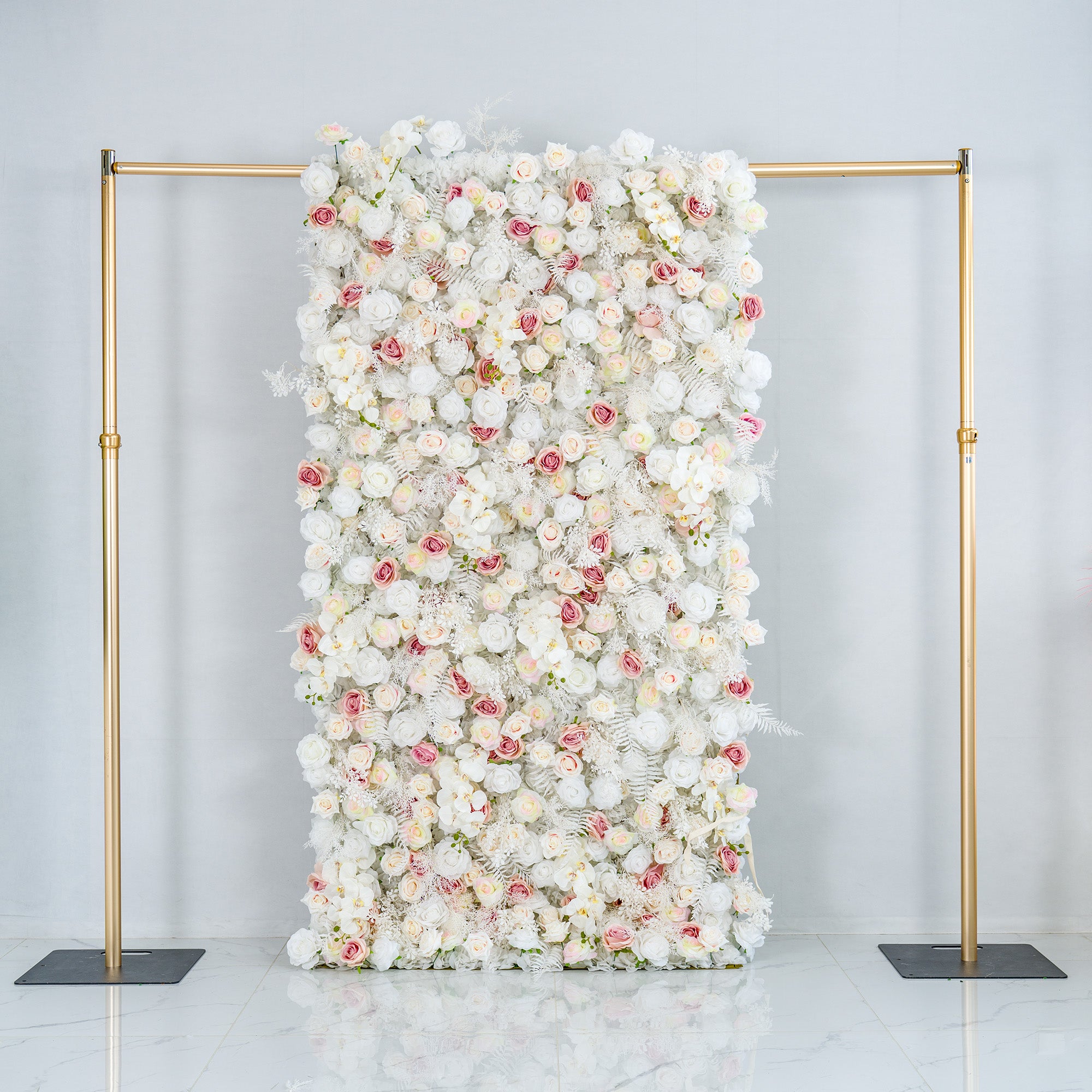 ValarFlower 3D Roll Up Artificial Flower Wall Backdrop For Wedding and Event Decoration VF-534