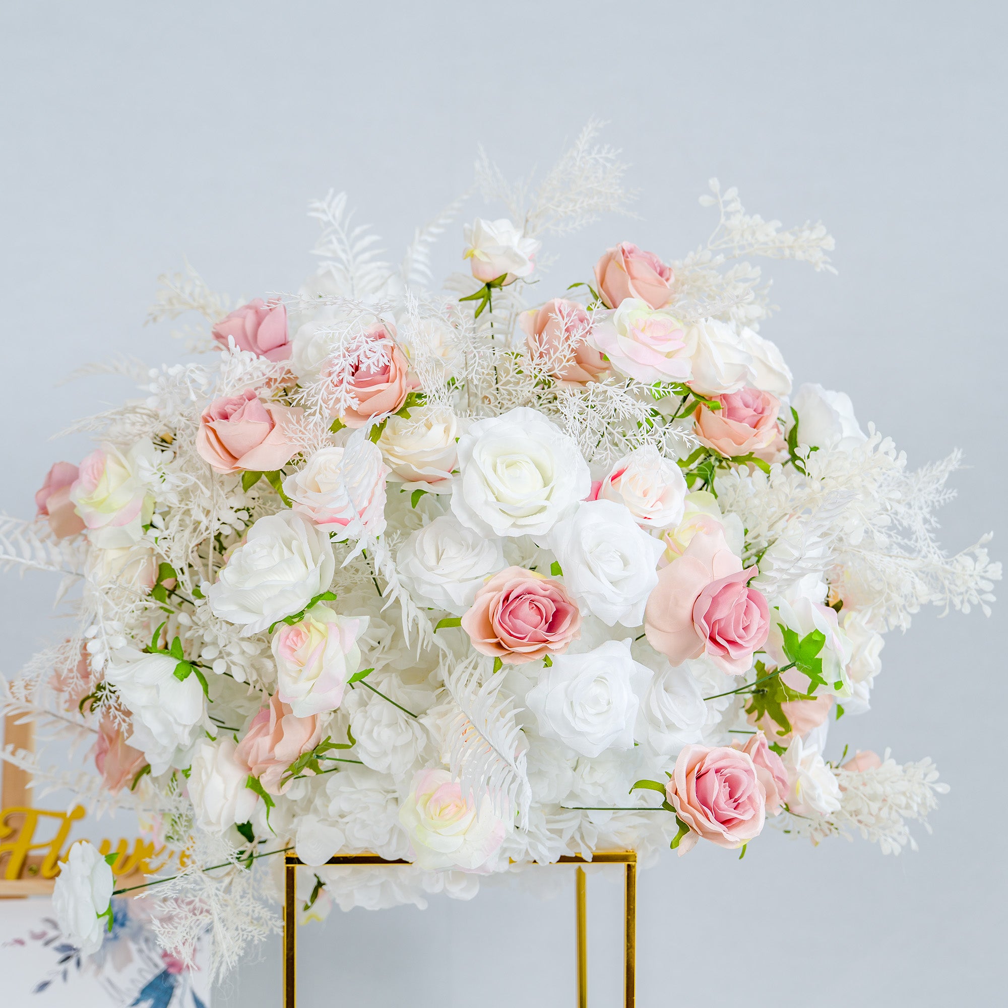 ValarFlower 3D Roll Up Artificial Flower Wall Backdrop For Wedding and Event Decoration VF-534