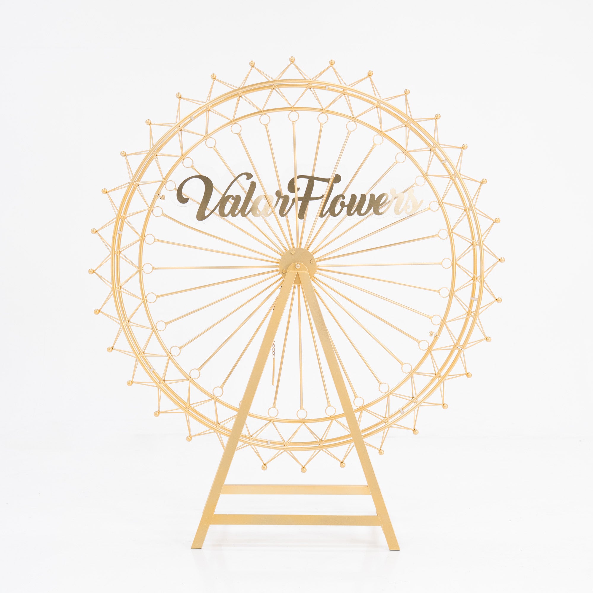 6.7 ft Extra Stable Carnival Circus Ferris Wheel Large Base Rotatable Metal Arch Decor for Disney Style Wedding Backdrop &Party Prop