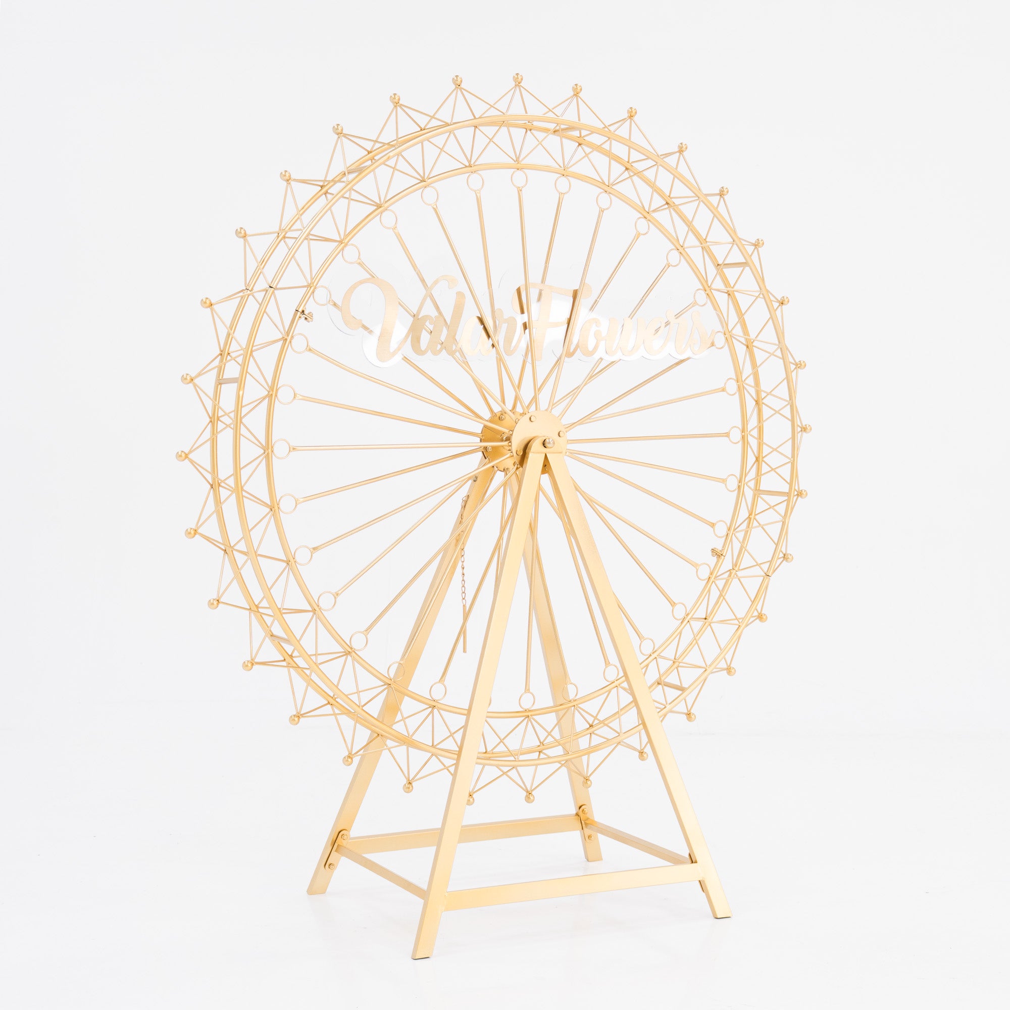 6.7 ft Extra Stable Carnival Circus Ferris Wheel Large Base Rotatable Metal Arch Decor for Disney Style Wedding Backdrop &Party Prop