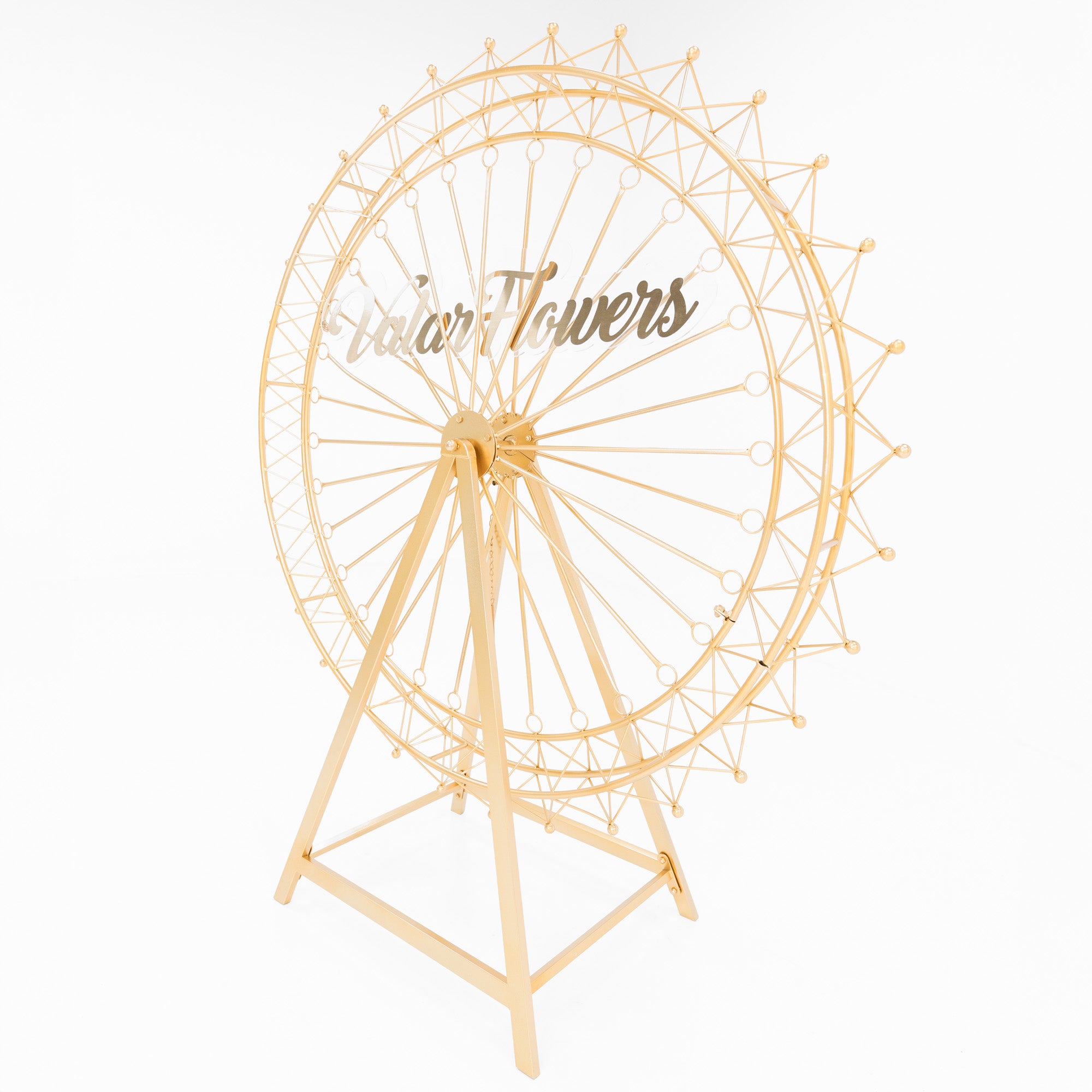 6.7 ft Extra Stable Carnival Circus Ferris Wheel Large Base Rotatable Metal Arch Decor for Disney Style Wedding Backdrop &Party Prop
