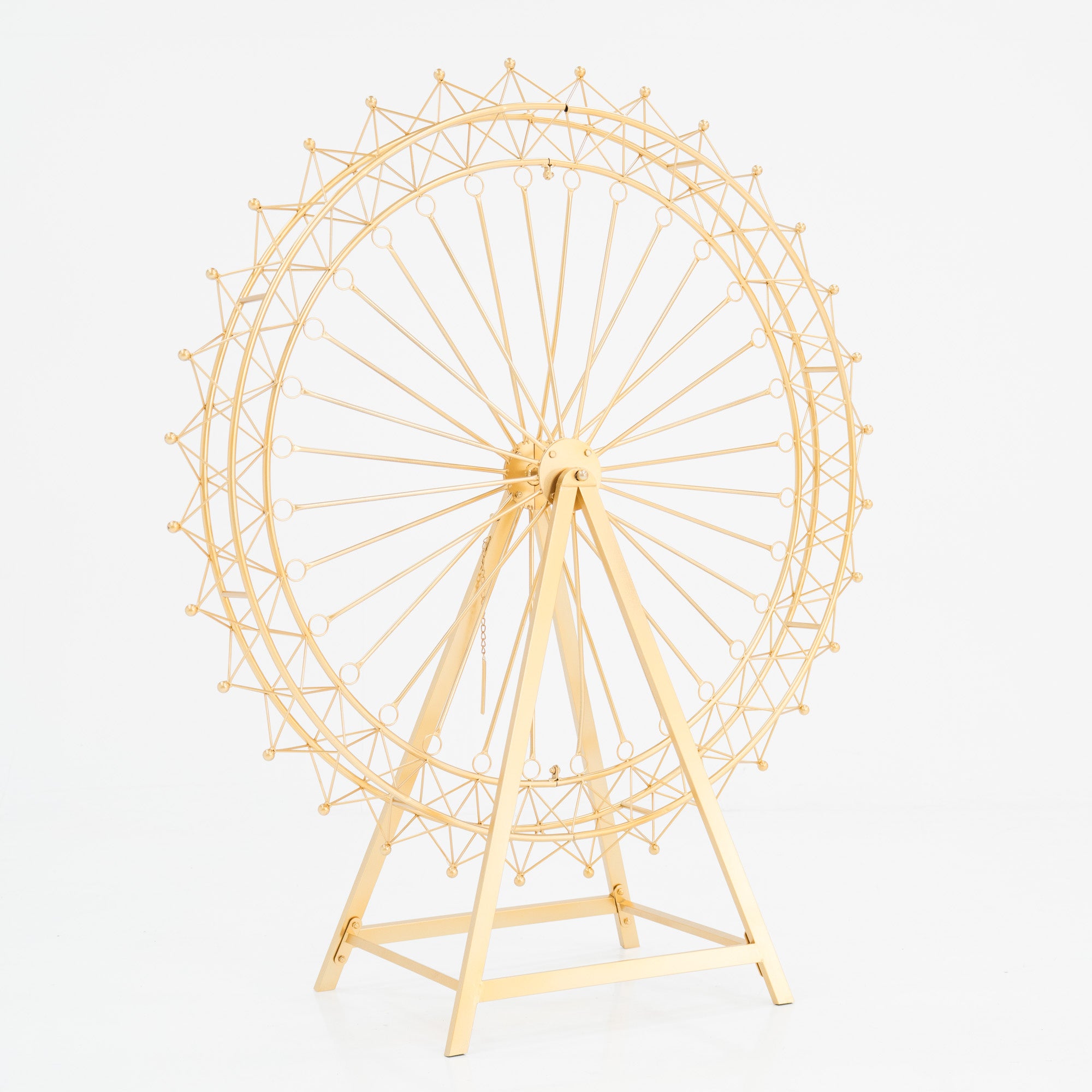 6.7 ft Extra Stable Carnival Circus Ferris Wheel Large Base Rotatable Metal Arch Decor for Disney Style Wedding Backdrop &Party Prop