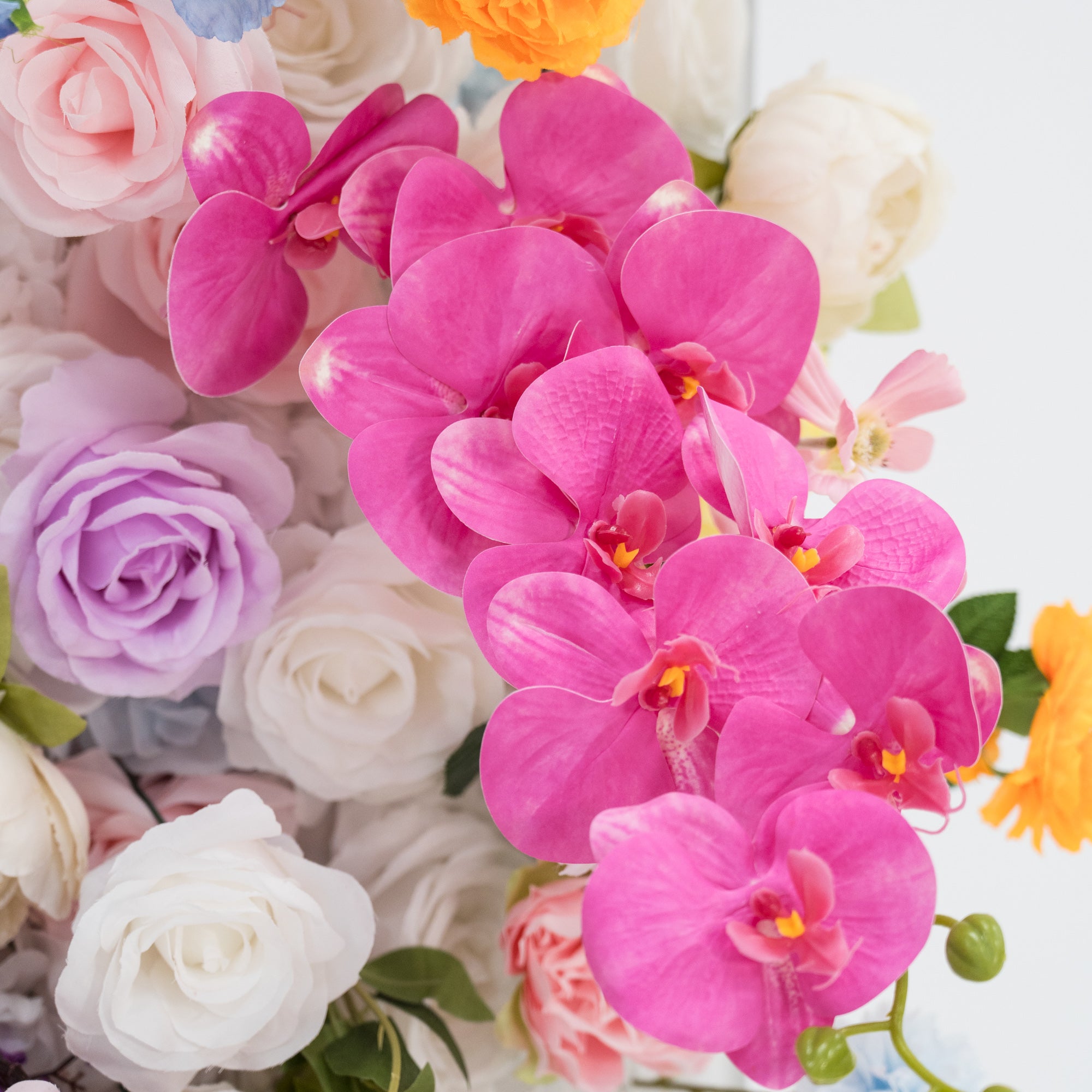 Neuerscheinung: Bezaubernder violettfarbener Kunstblumen-Hintergrund für unvergessliche Events – VF-810