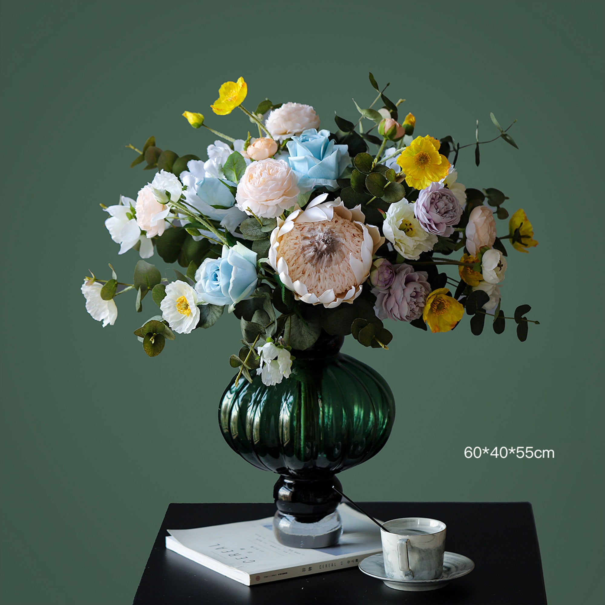 Elegant Naturalist Boho Wedding Bouquets | Luxury Faux Floral Arrangement Centerpiece for Home Decor, Wedding&Event Backdrop VB-112-7