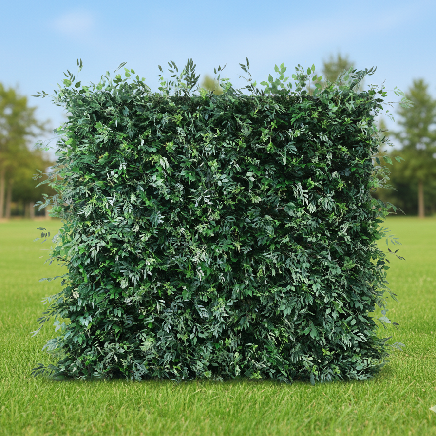ValarFlower Lush Green Foliage Extravaganza Plant Wall: A Verdant Sanctuary for Nature-Inspired Events -VF-505
