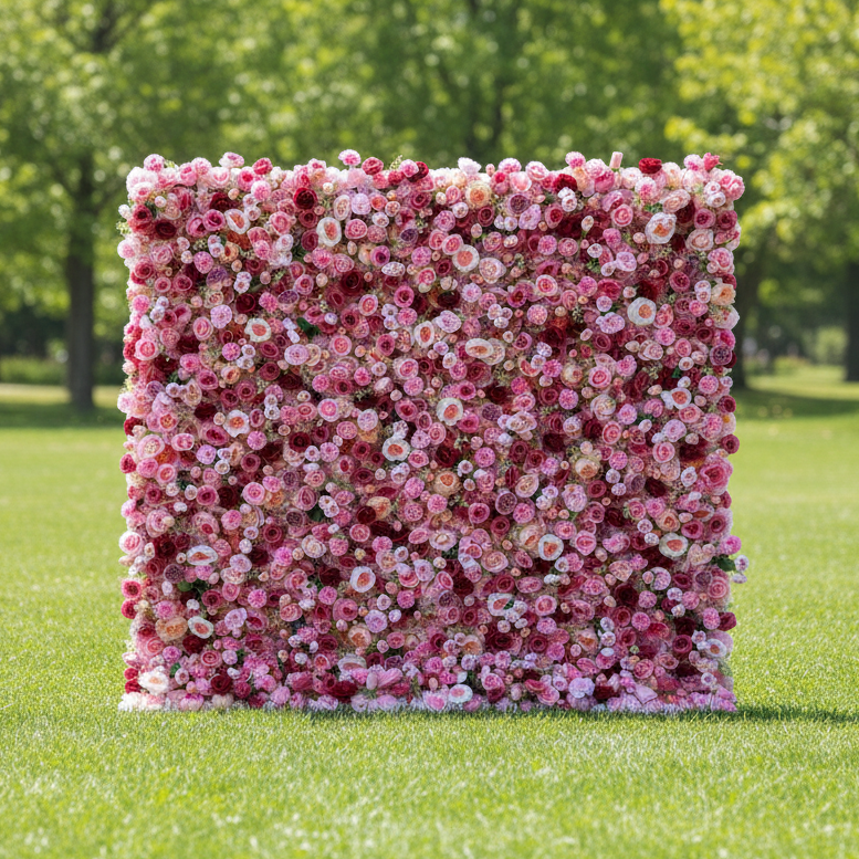 Fleurs Valar enroulables en tissu, mur de fleurs artificielles, toile de fond de mariage, décor de fête florale, photographie d'événement-VF-344 