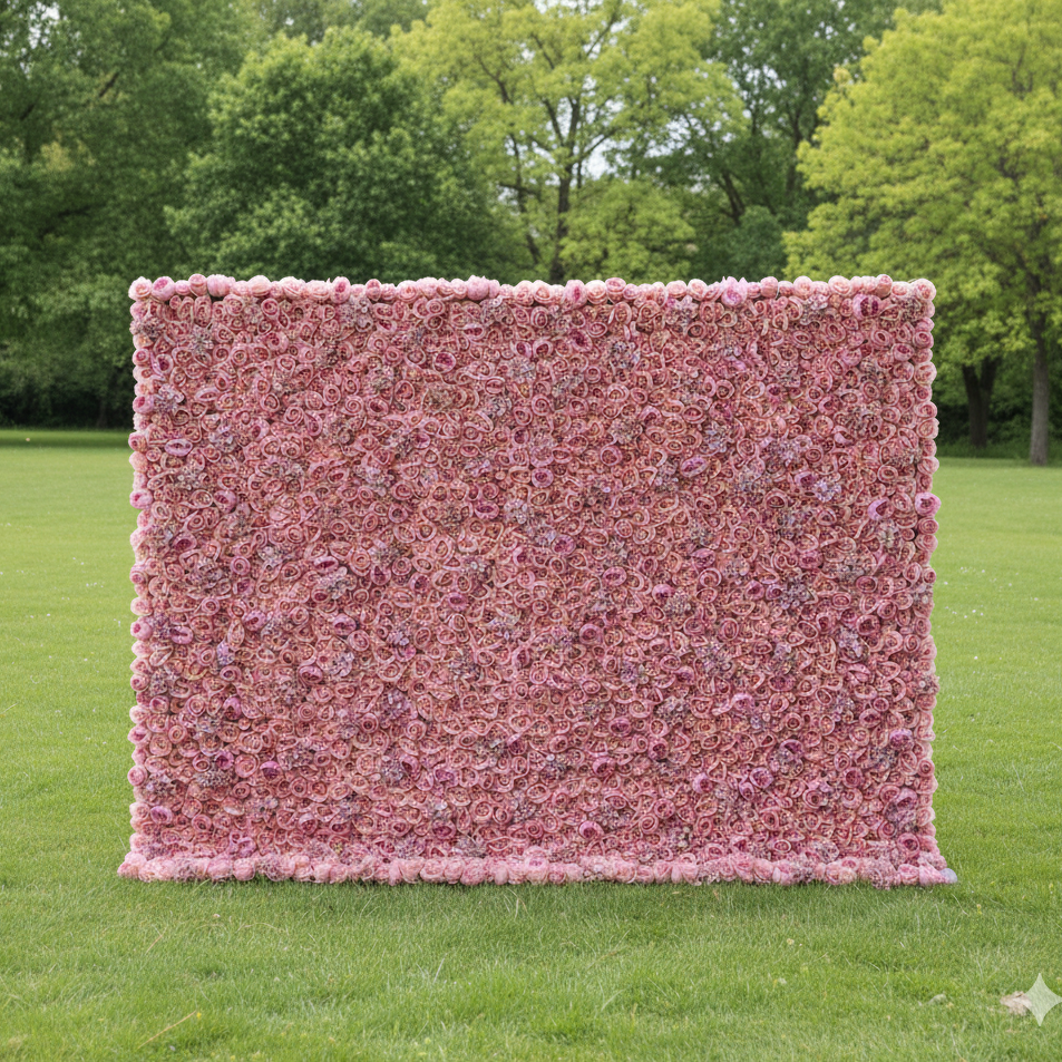 Fleurs Valar retrousser tissu fleur artificielle mur toile de fond de mariage, décor de fête florale, photographie d'événement-VF-345 