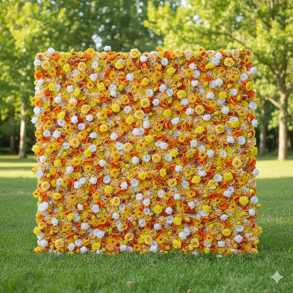 Fleurs Valar retrousser tissu fleur artificielle mur toile de fond de mariage, décor de fête florale, photographie d'événement-VF-346 