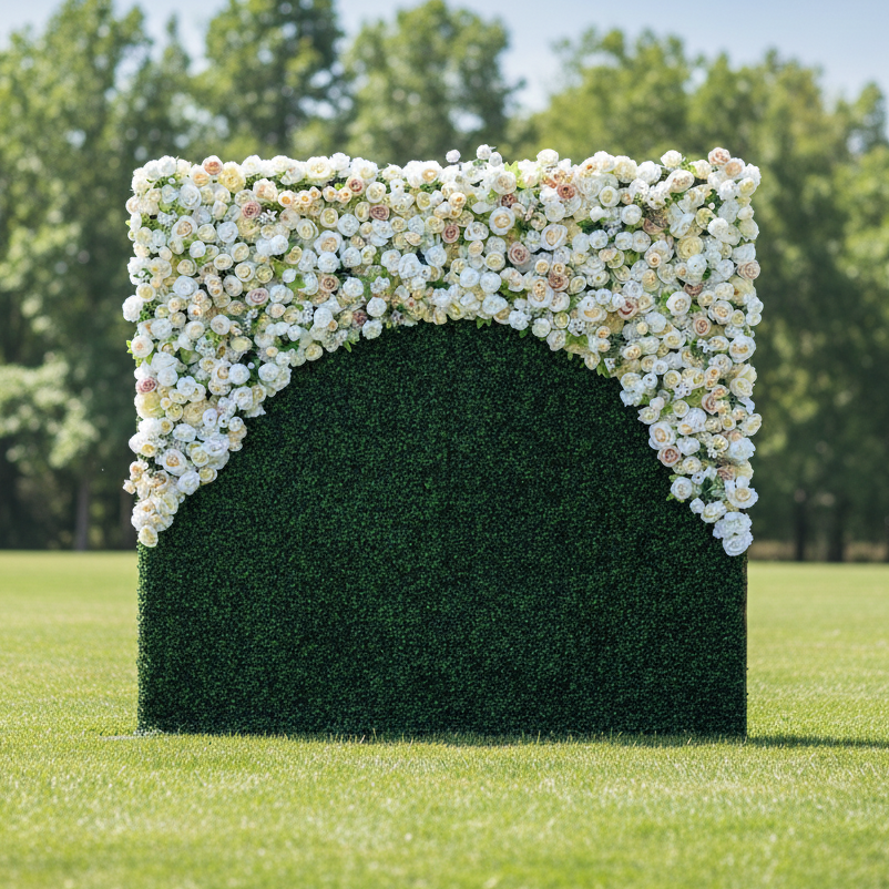 Valar Flowers Roll Up Fabric Artificial Flower Wall Wedding Backdrop, Decoración Floral para Fiestas, Fotografía de Eventos-VF-388