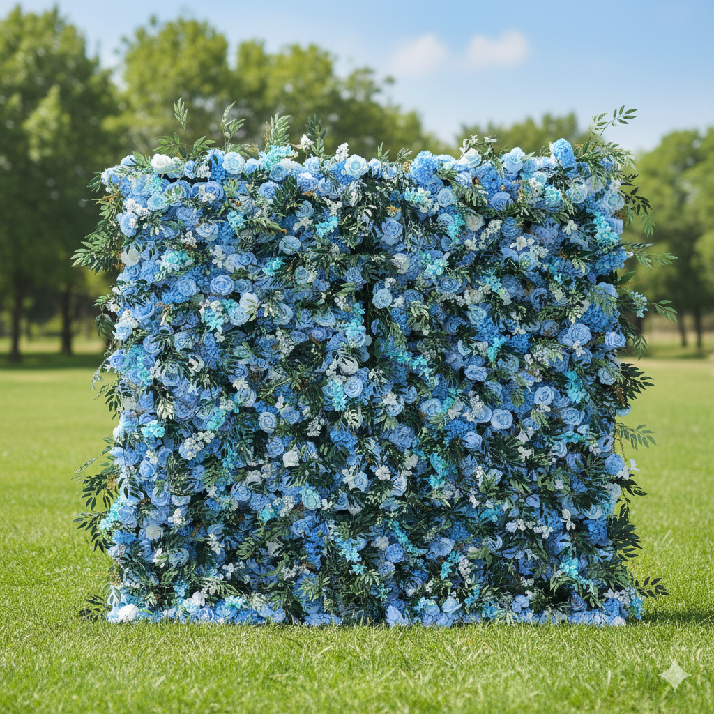 Valar Flowers Roll Up Fabric Artificial Flower Wall Wedding Backdrop, Decoración Floral para Fiestas, Fotografía de Eventos-VF-389