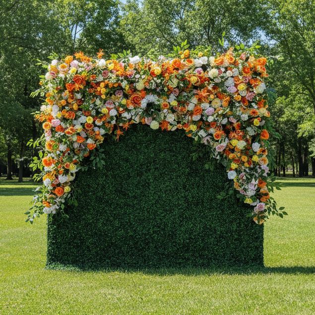 Valar Flower Roll Up Fabric Artificial Flower Wall Wedding Backdrop, Floral Party Decor, Event Photography-VF-393