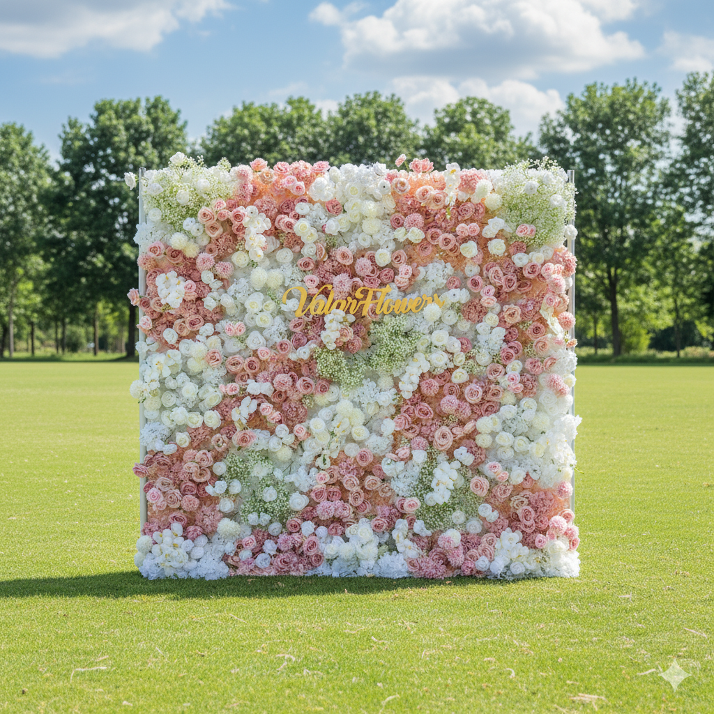 Valar Flower DIY 5D Roll-Up Flower Wall Backdrop for Wedding & Party Celebration Decor VF-418