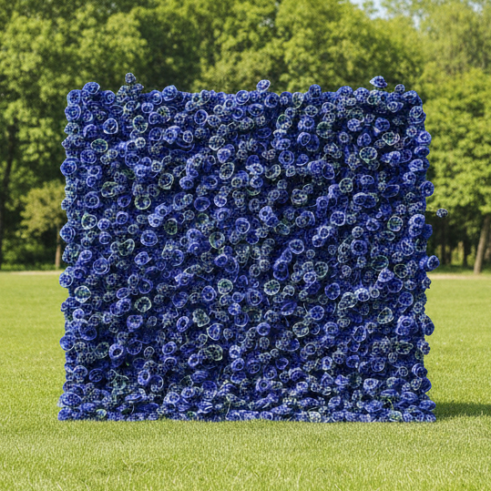 Valar Flower Royal Blue Rose 5D Flower Wall – Bold Backdrop for Weddings and Events VF-420