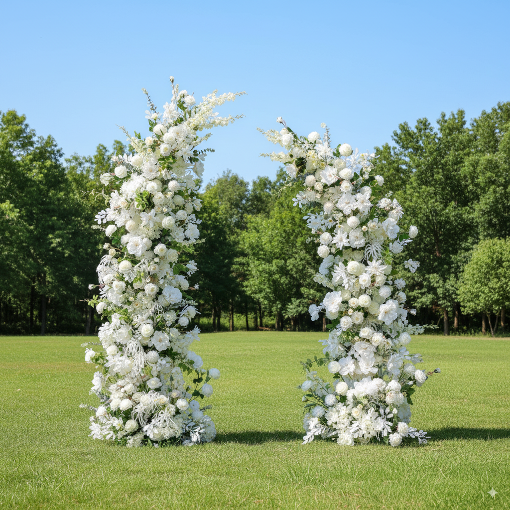 6 x 7 Fuß eleganter künstlicher Blumenbogen – Hochzeits- und Party-Hintergrunddekoration | Blumenschmuck für Boho/rustikale Veranstaltungen und Zeremonien VA-359