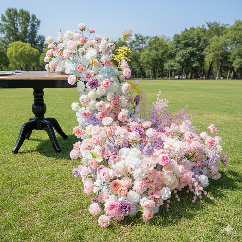 Valar Flower Romantic Cascading Faux Floral Table Arrangement for Wedding & Event Styling FA-294