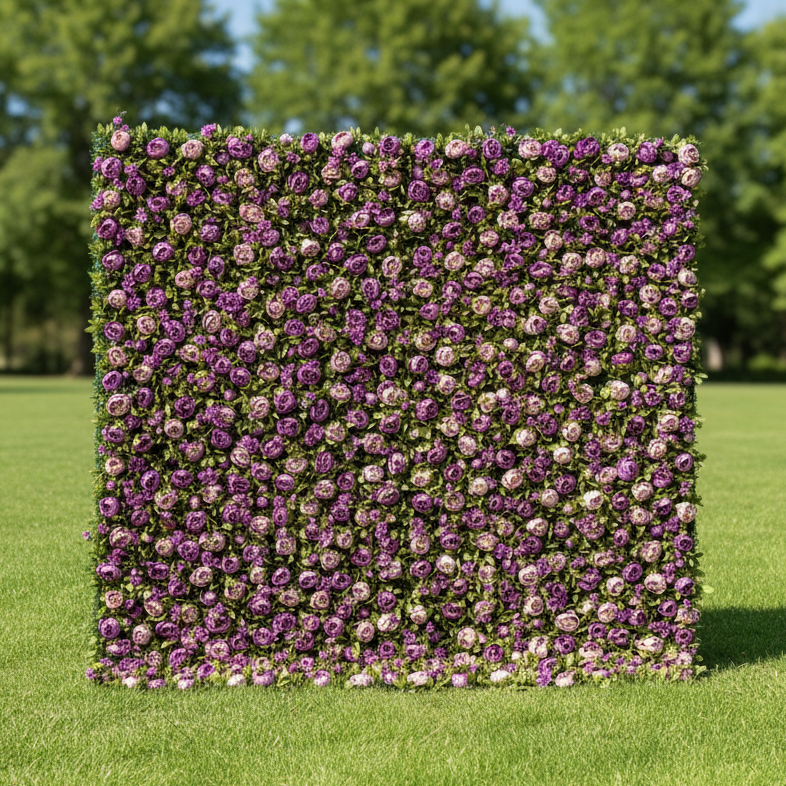 Valar Flowers Roll Up Fabric Artificial Flower Wall Wedding Backdrop, Floral Party Decor, Event Photography-VF-098