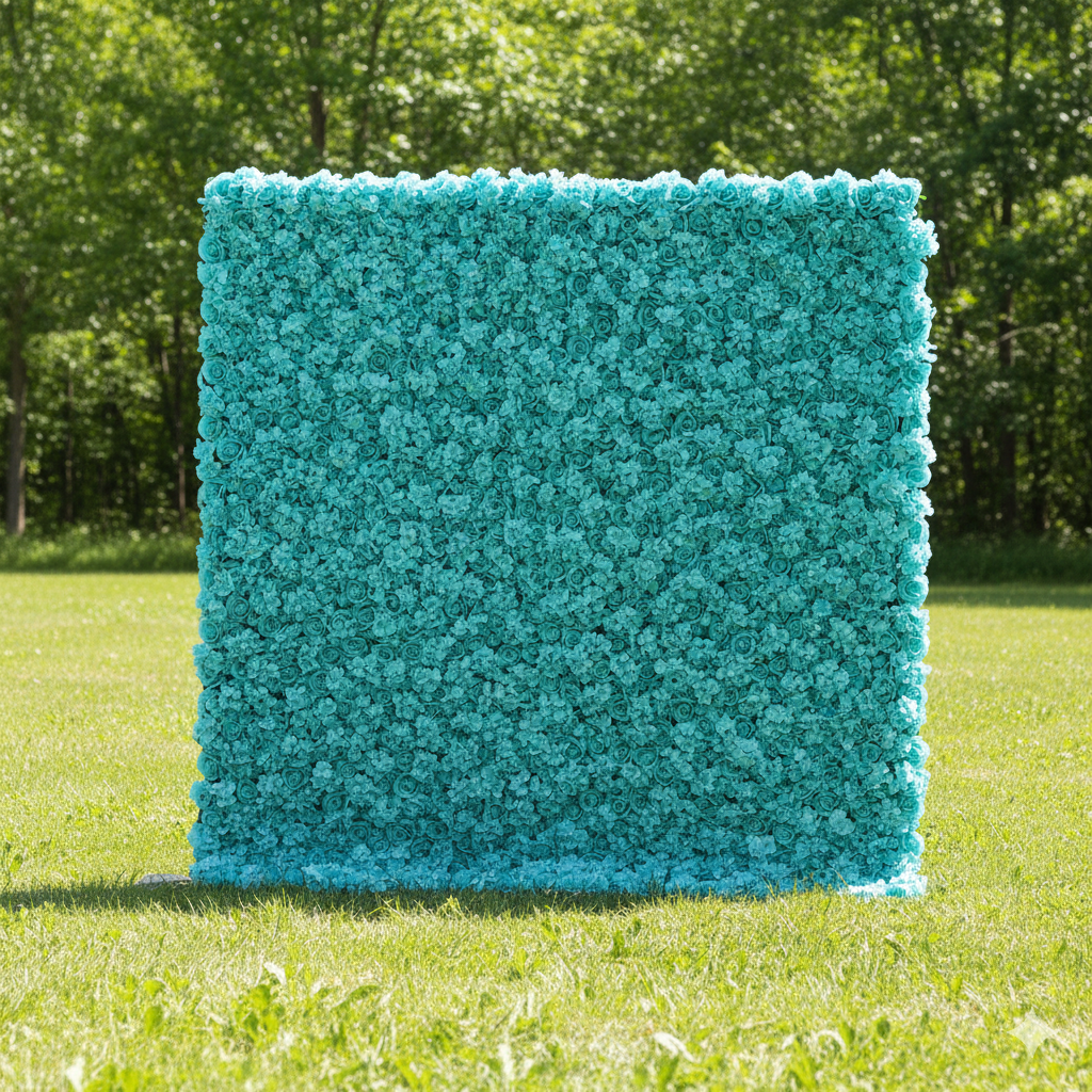 Valar Flowers Roll Up Fabric Artificial Flower Wall Wedding Backdrop, Floral Party Decor, Event Photography-VF-104