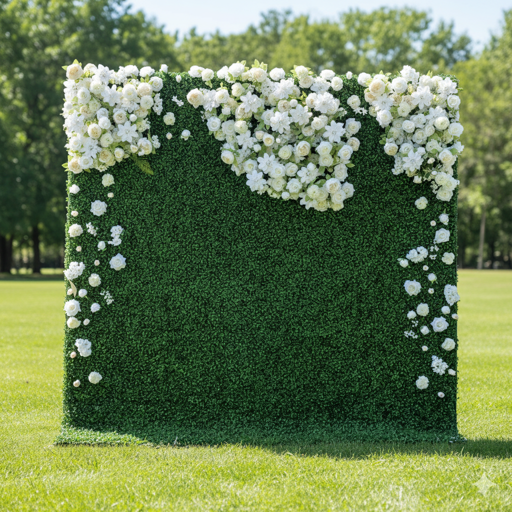 Valar Flowers Roll Up Fabric Artificial Flower Wall Wedding Backdrop, Floral Party Decor, Event Photography-VF-126