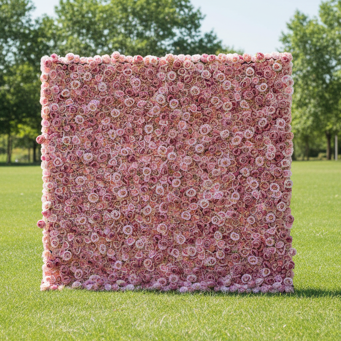 Valar Flower Presenta: Rosé Reverie – Una Mezcla Encantadora de Rosas de Tela en Rosa Apagado y Crema Delicada – Mural Floral Ideal para Fiestas Sofisticadas, Ducha Nupcial y Accesorios de Lujo para el Hogar-VF-221