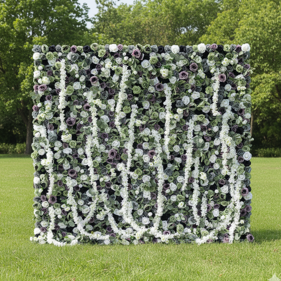 Valar Flowers Cascade Artificial Floral Wall Backdrop: Enchanted Woodland - A Symphony of Grace and Elegance-VF-241