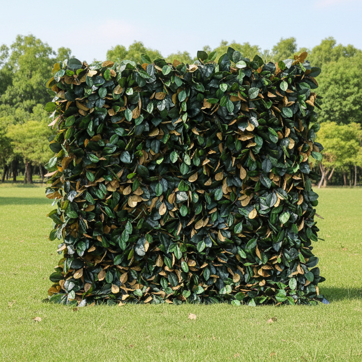 ValarFlowers Artificial Floral Wall Backdrop: Lush Foliage - A Verdant Ensemble of Green and Gold Leaves-VF-276