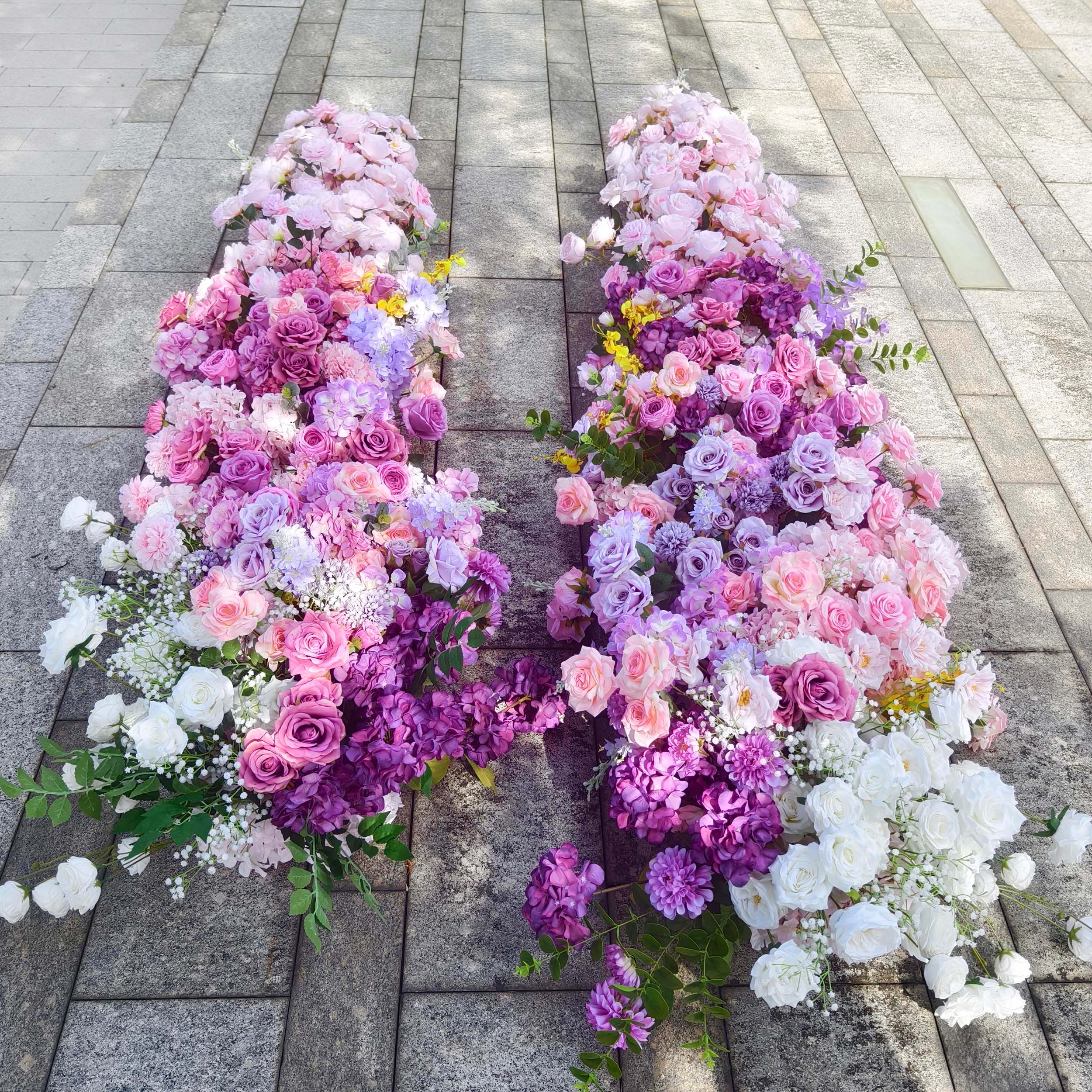 Moon Shaped Floral Arch - Stunning Rainbow Style Artificial Flower Arrangement for Weddings, Events, and Home Decor