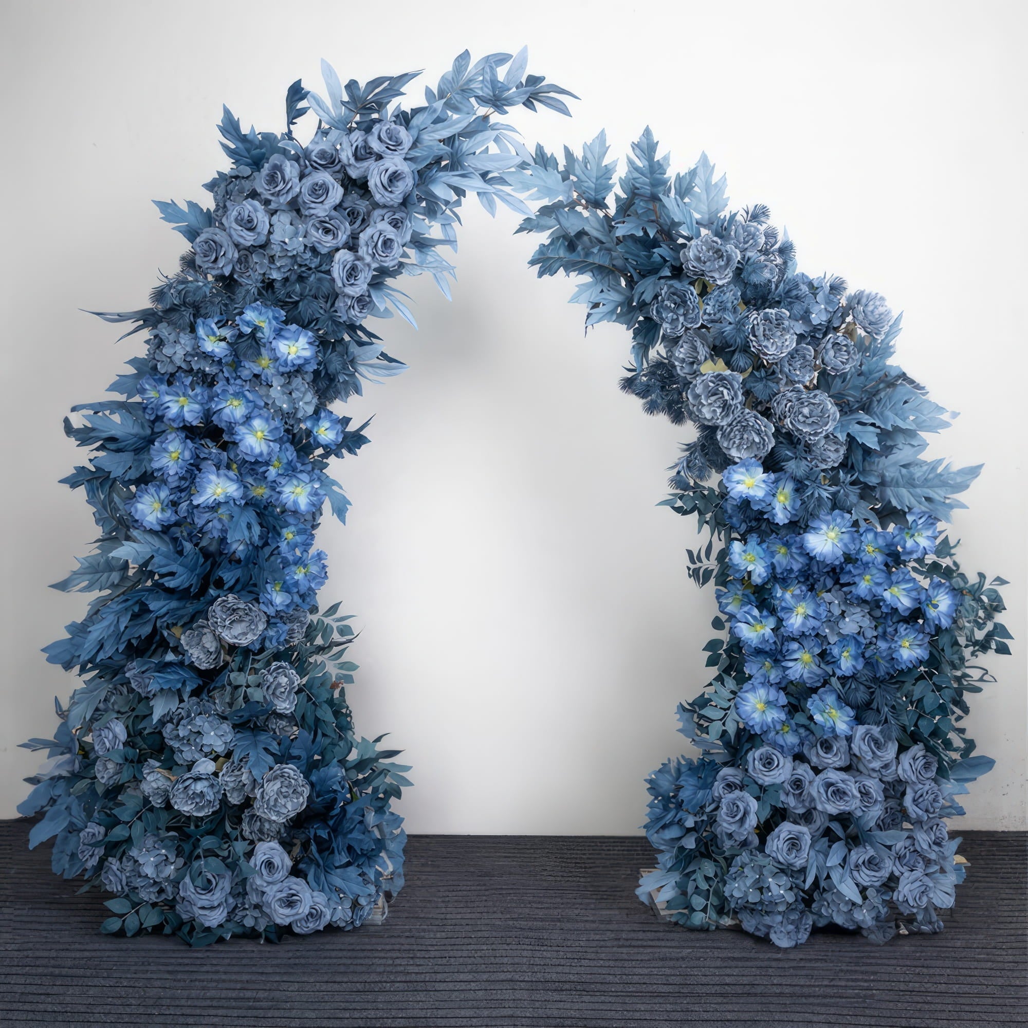 Blue Moon Floral Archway Series - Light Blue and Dark Blue Artificial Flower Archways for Elegant Weddings & Celebrations