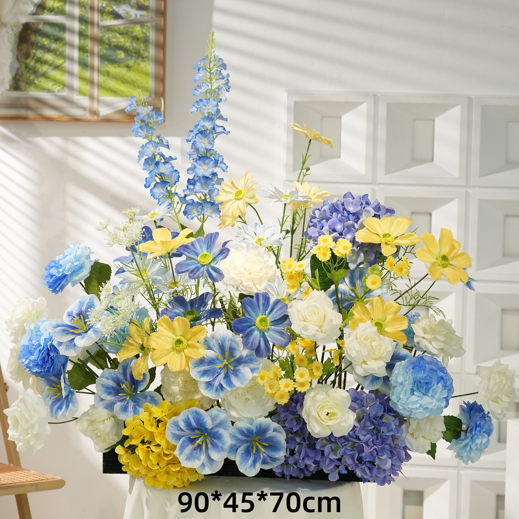 결혼식 장식 인조 꽃 장식, 수제 결혼식 소품, 야외 결혼식 통로, 무대 장식 및 꽃 볼 장식을 위한 인조 꽃 TF-110