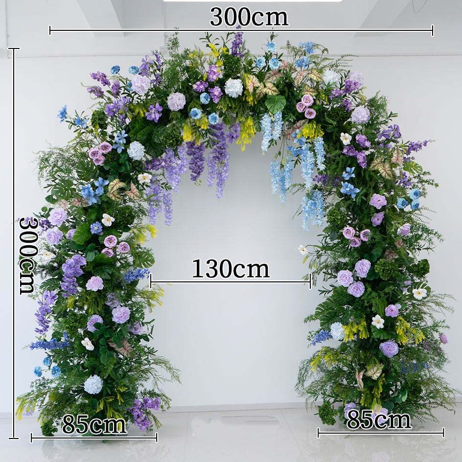 Eleganter Blumenbogen in Mondform für die Hochzeitszeremonie – Künstlicher Blumenbogen für Hochzeiten, Veranstaltungen und besondere Anlässe