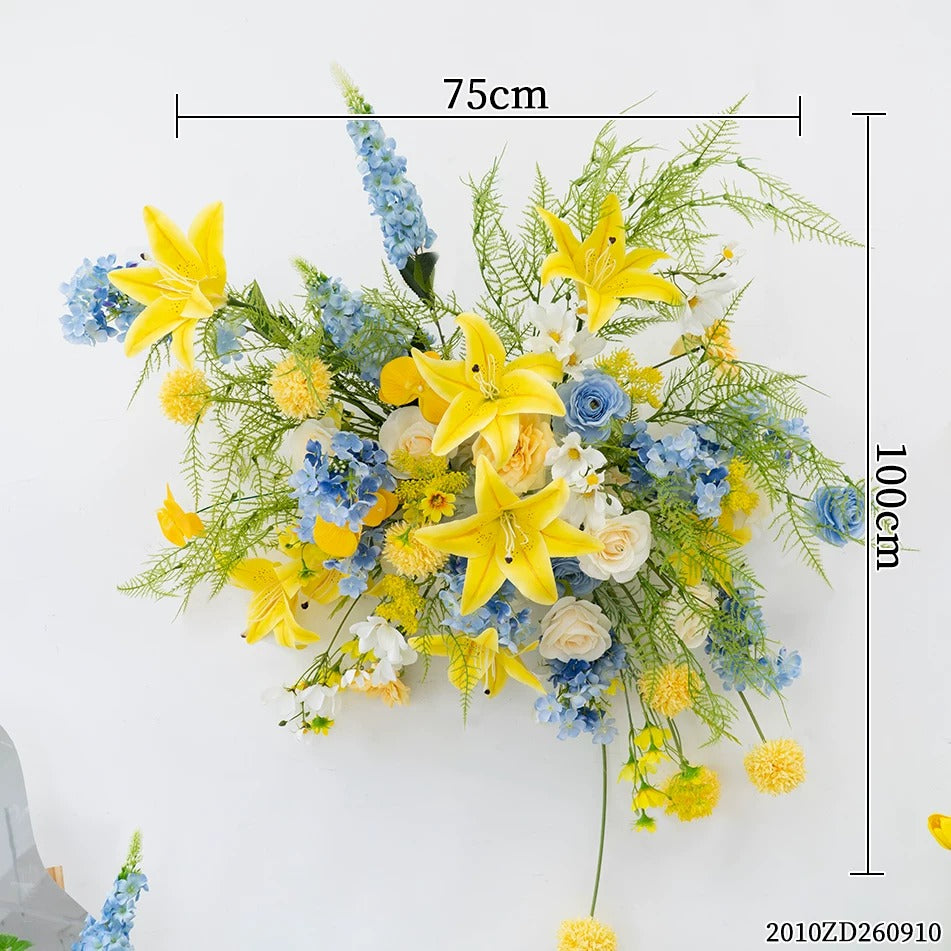 Arreglo de flores artificiales en durazno y blanco – Conjunto romántico para mesa de evento y decoración de señalización FA-263