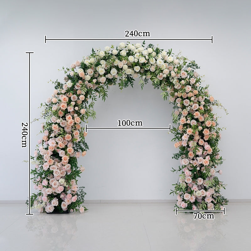 Arco de Flores Artificiales Inspirado en Monet – Fondo Colorido Impresionista para Bodas, Ceremonias o Eventos VA-366