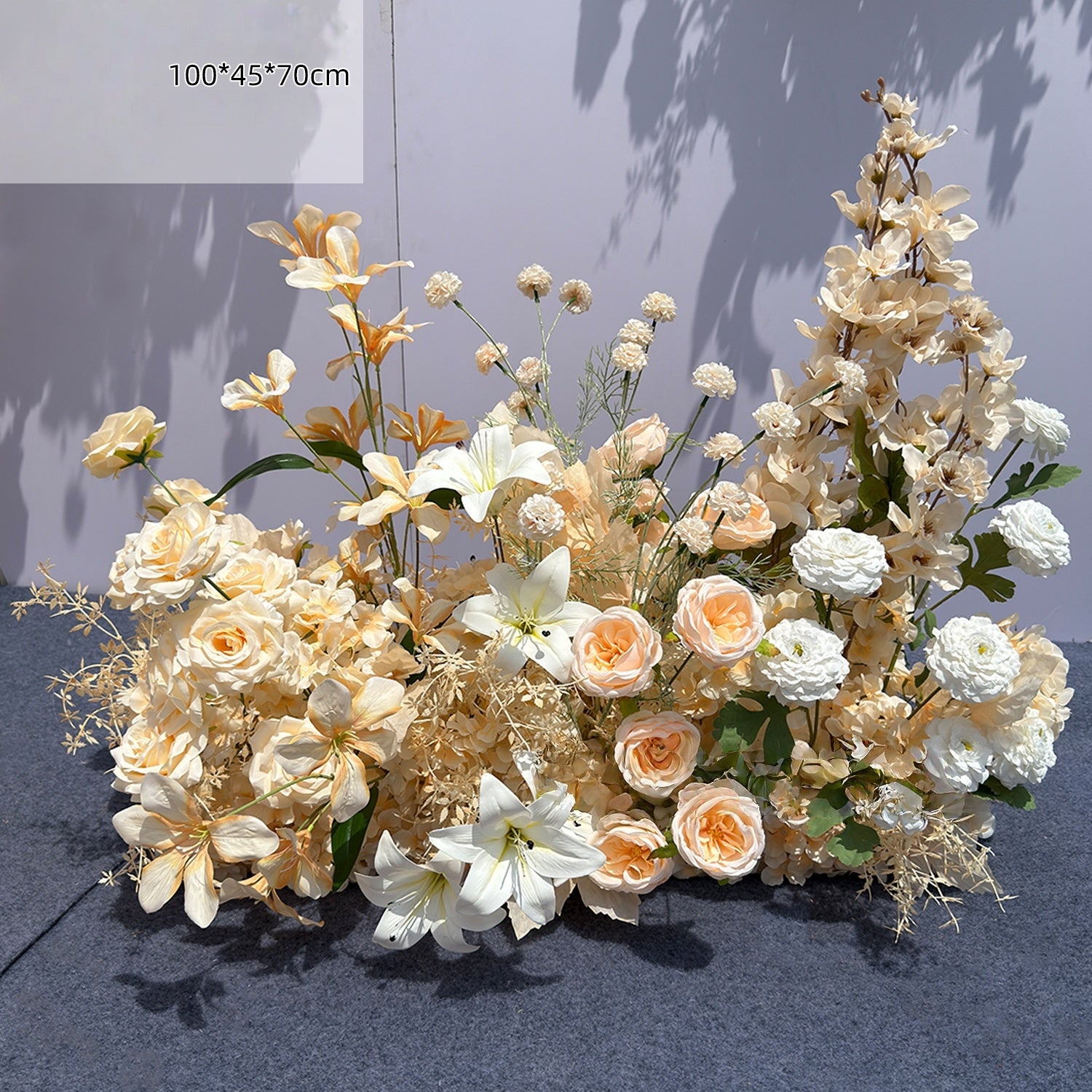 Frühlingsinspiriertes Kunstblumen-Set – Blaues und gelbes Kunstblumen-Set für Veranstaltungen FA-264